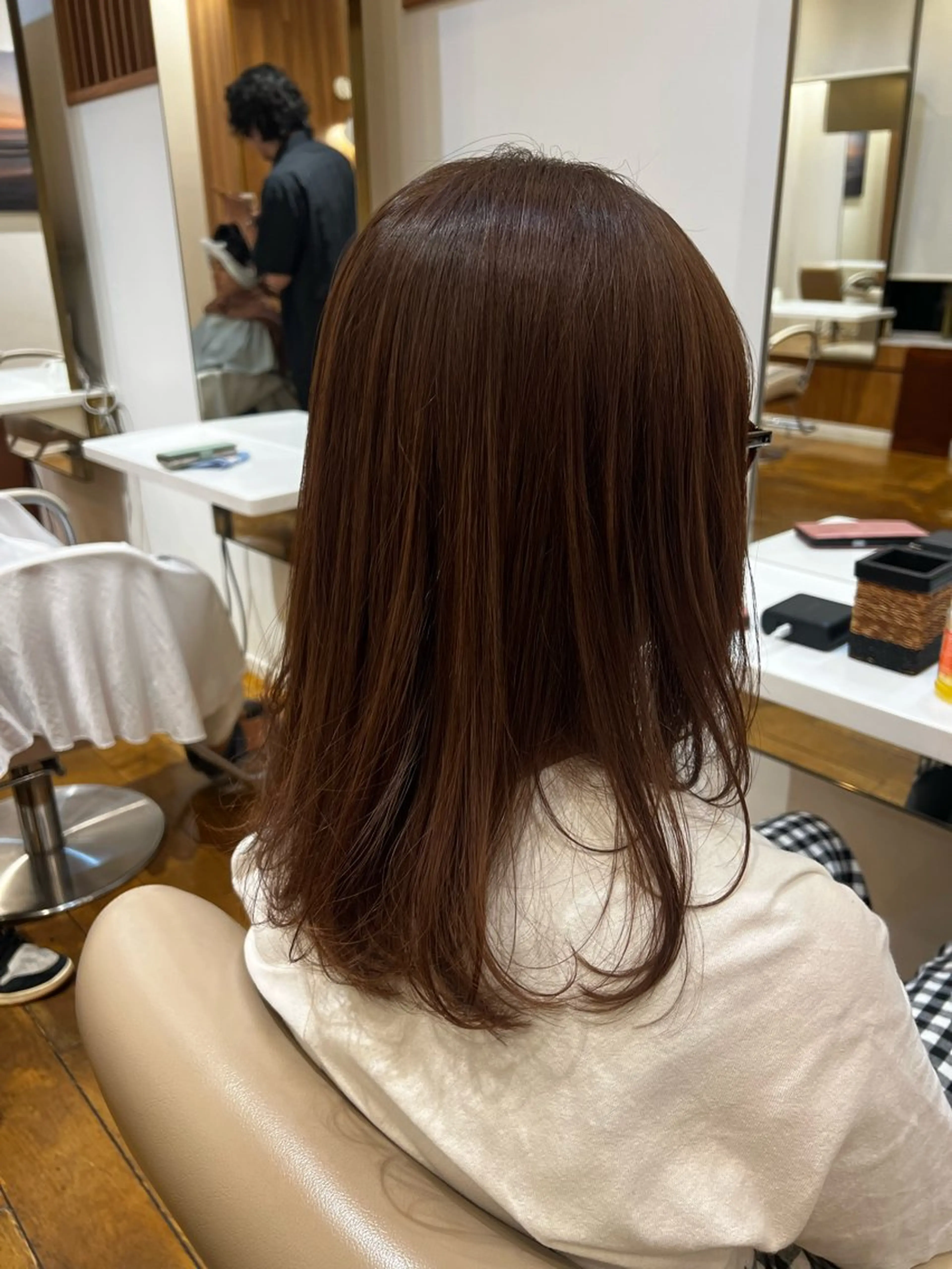 ミディアム カラー トーンアップ🦢 ユメのヘアスタイル