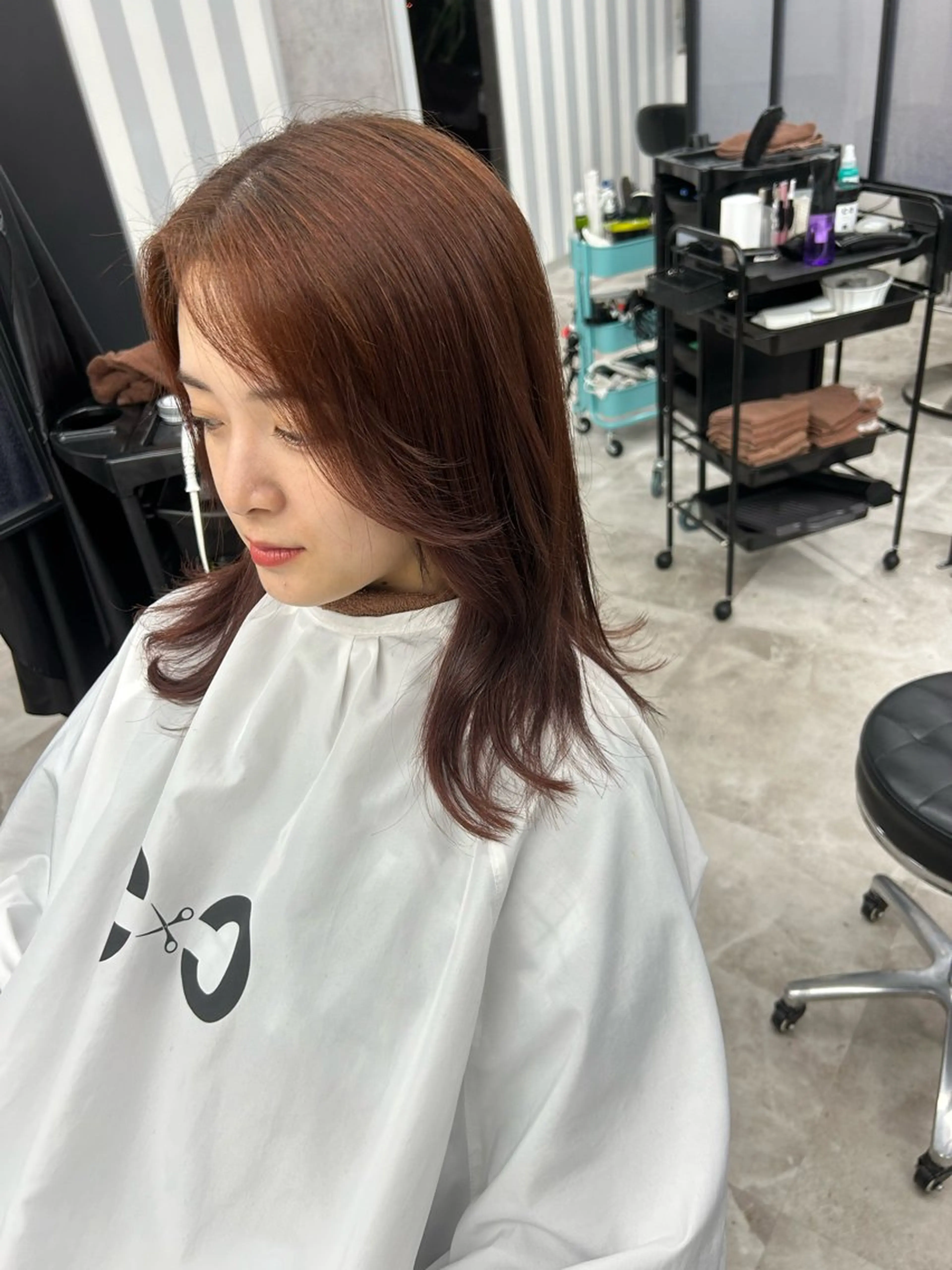 セミロング ヘアカラー ✨パーマ×ハイトーン Futo✨のヘアスタイル
