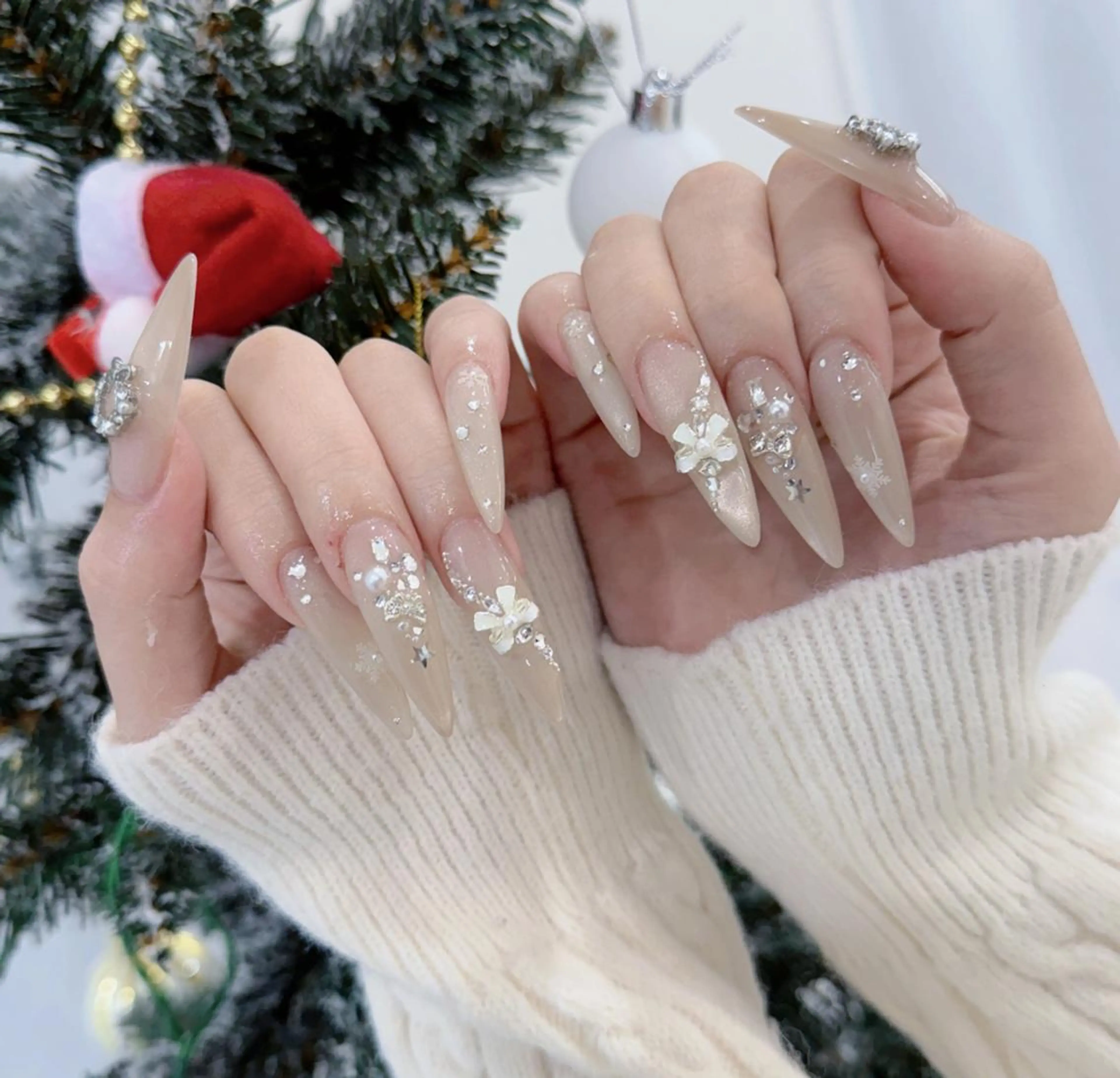 ネイル アートネイル オーロラネイル ブルー チークネイル フットネイル Nails 168 ネイルズイロハのネイルデザイン