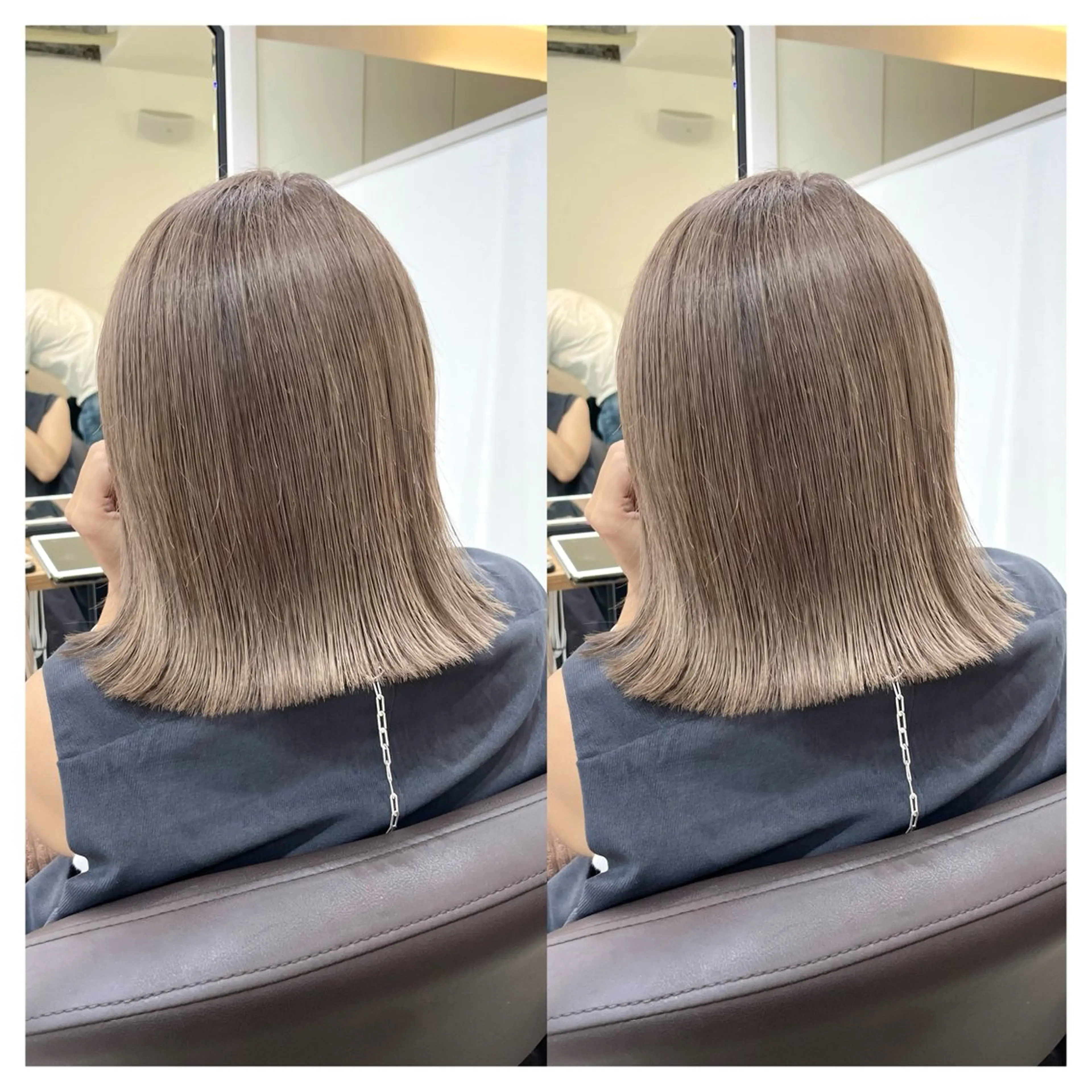 ミディアム カラー カット ヘアカラー トリートメント 村山 茉衣のヘアスタイル