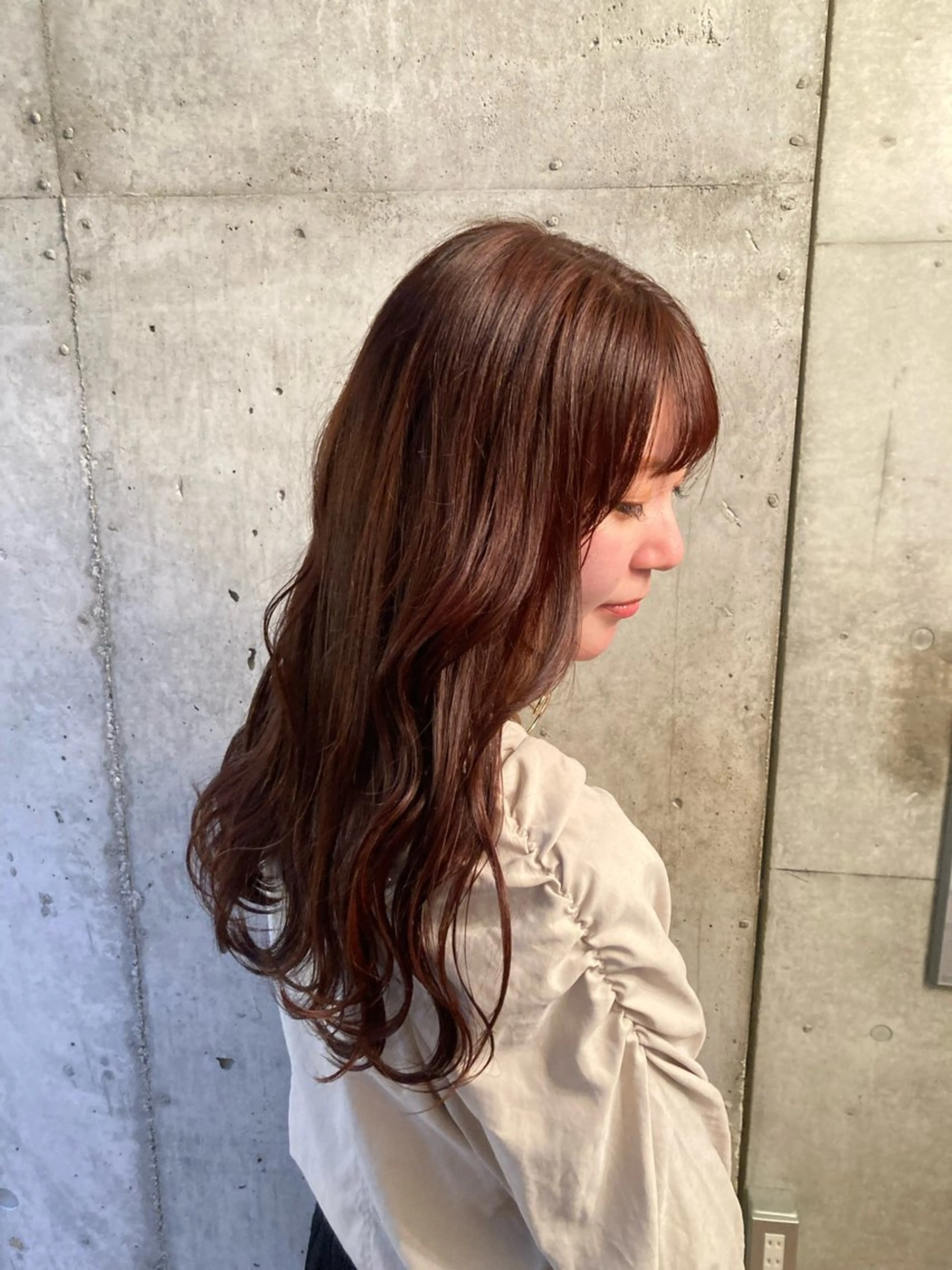 ミディアム カラー ヘアカラー 横浜美容室/暖色系 michika🌹のヘアスタイル