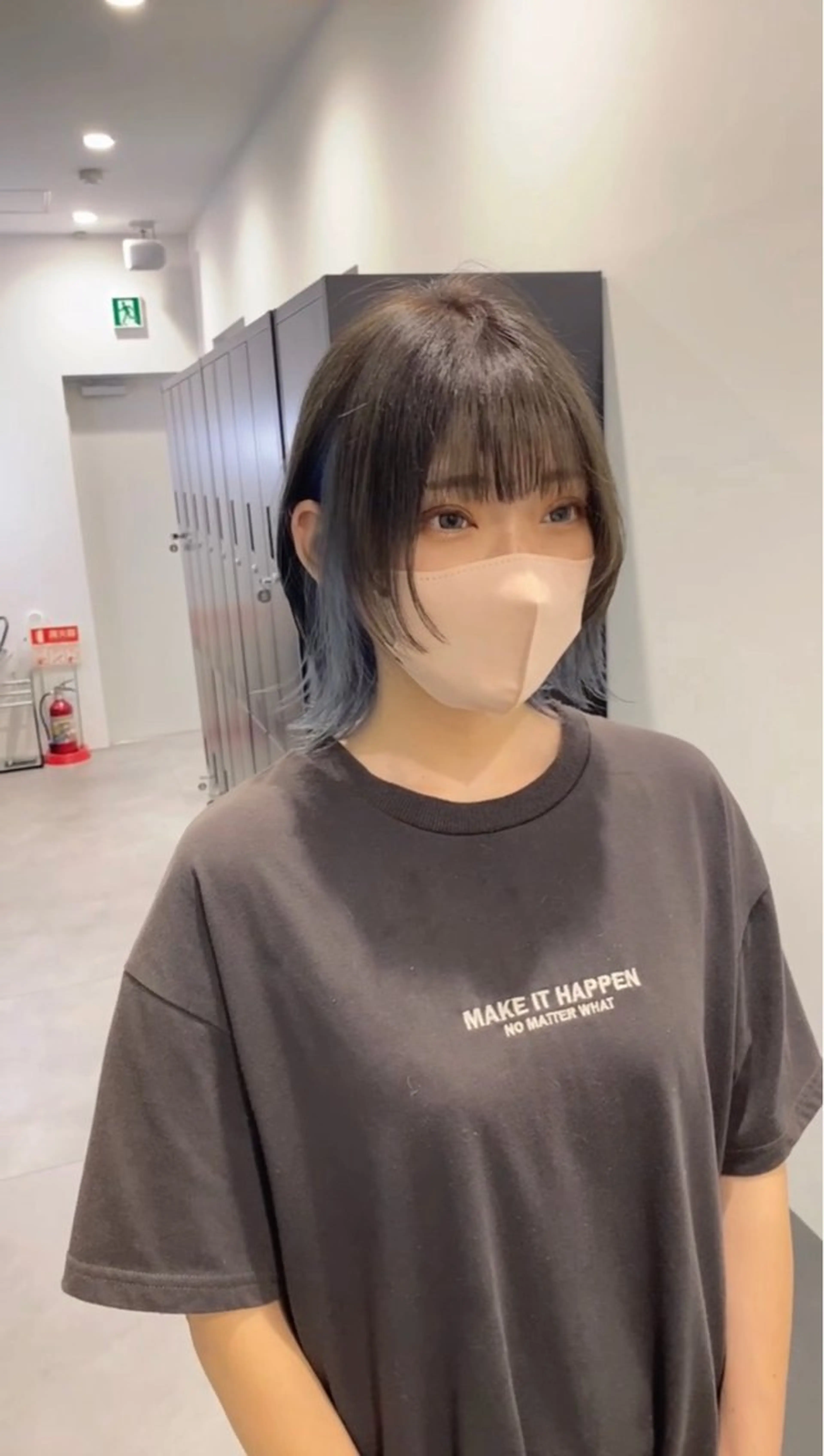 ミディアム カラー ブルーカラー ハッシュカット カット ヘアカラー トリートメント GO TODAY シェアサロン 町田店所属・韓国ヘア🇰🇷 スズキのヘアスタイル