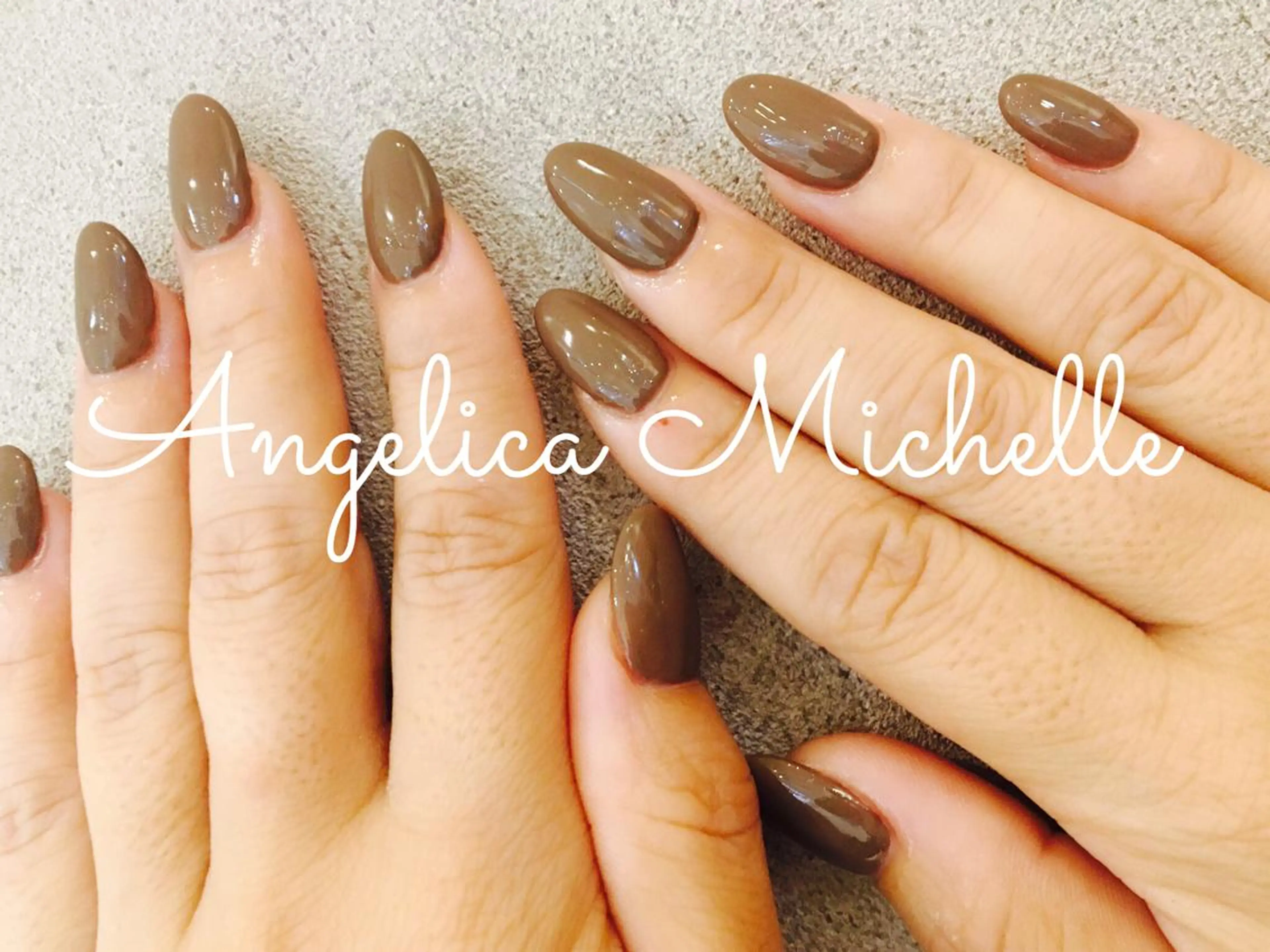 ネイル ワンカラーネイル スカルプネイル Angelica 小関のネイルデザイン