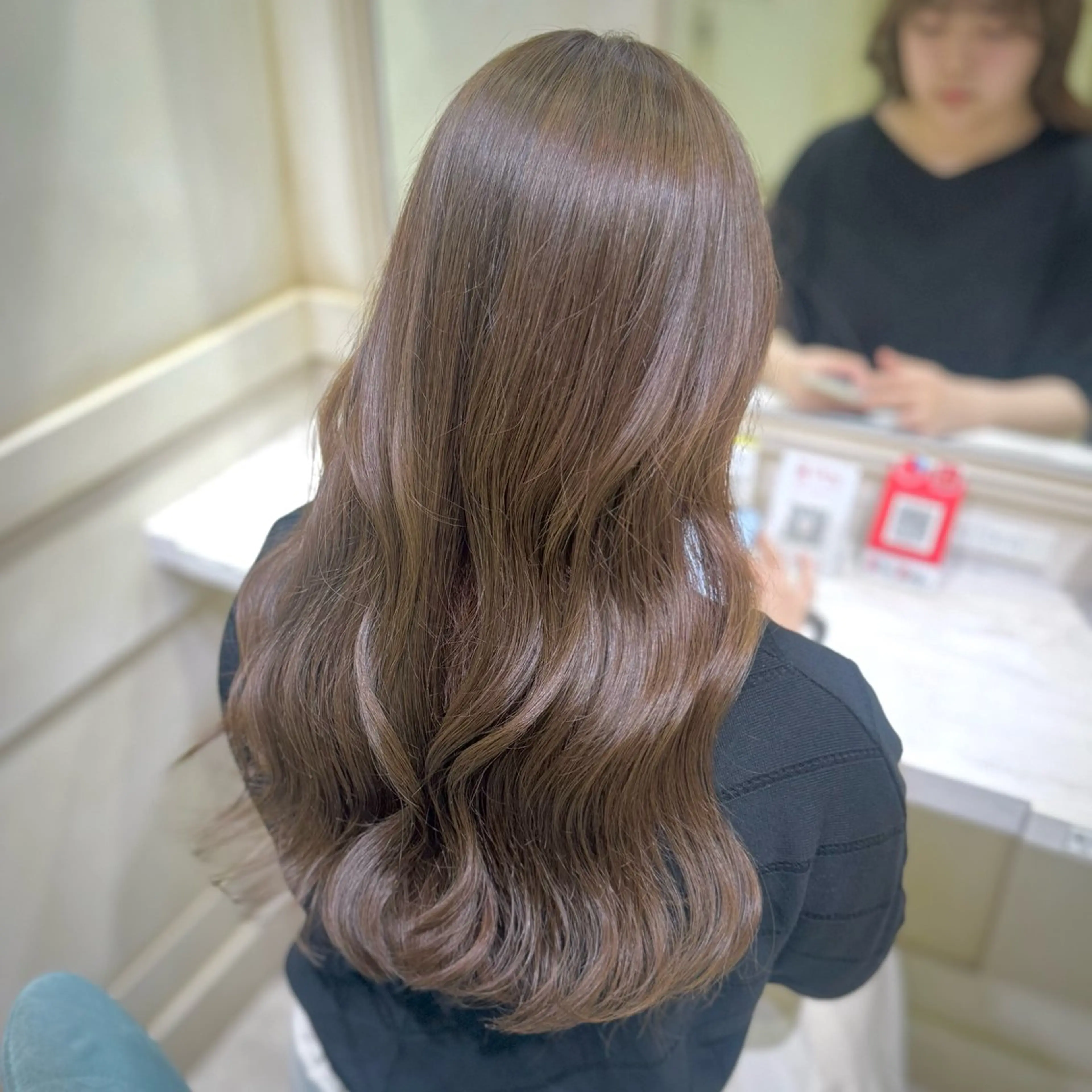 【✮初回限定✮】秋におすすめ🫒赤み消しカラー🫒＋ ブリーチなしダブルカラー ＋ 3step内部補修トリートメント🤍の写真