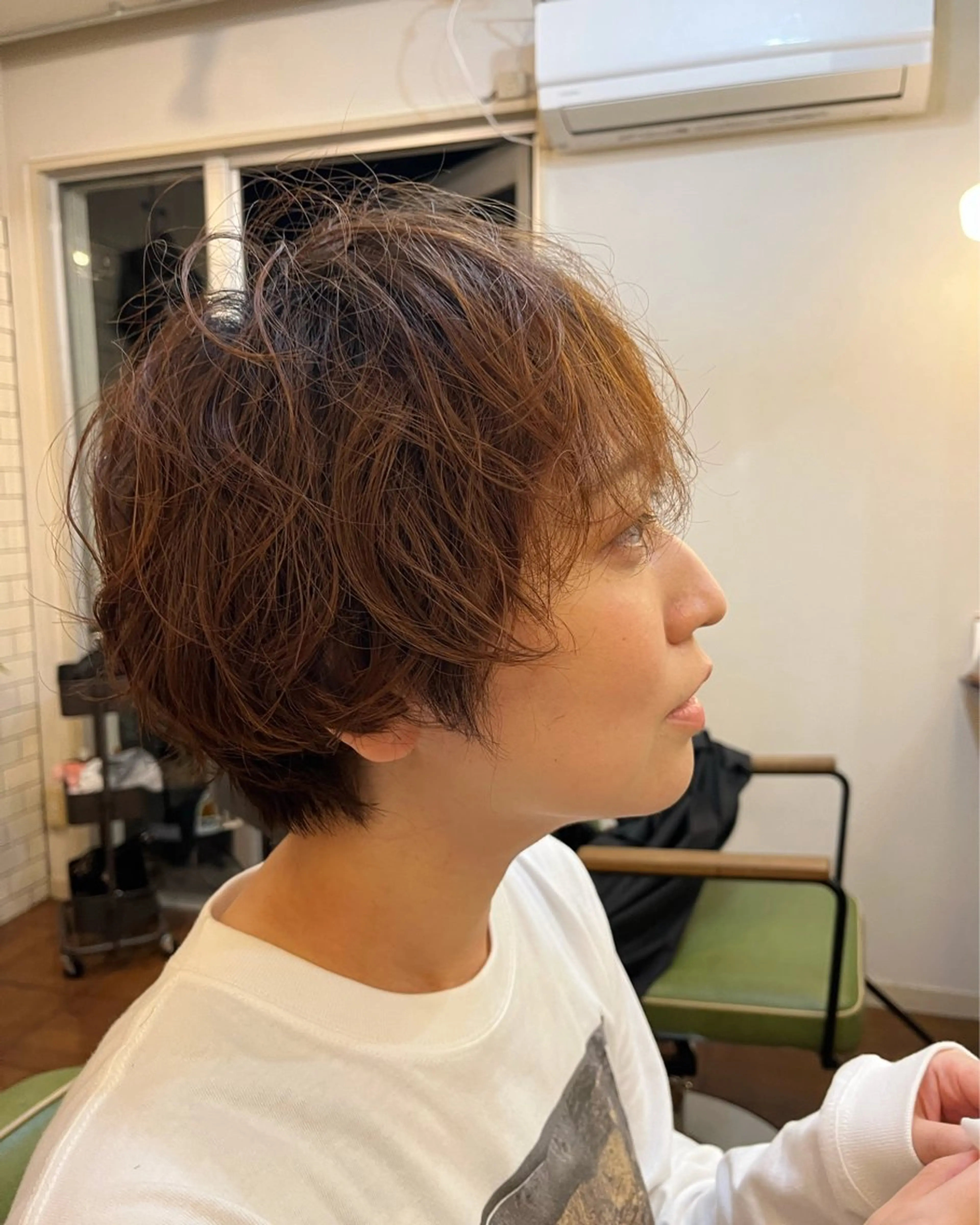 ショート パーマ ショートヘア カット パーマ トリートメント ヘアセット 丸みショート🌙 タッセルボブ/井上翔のヘアスタイル