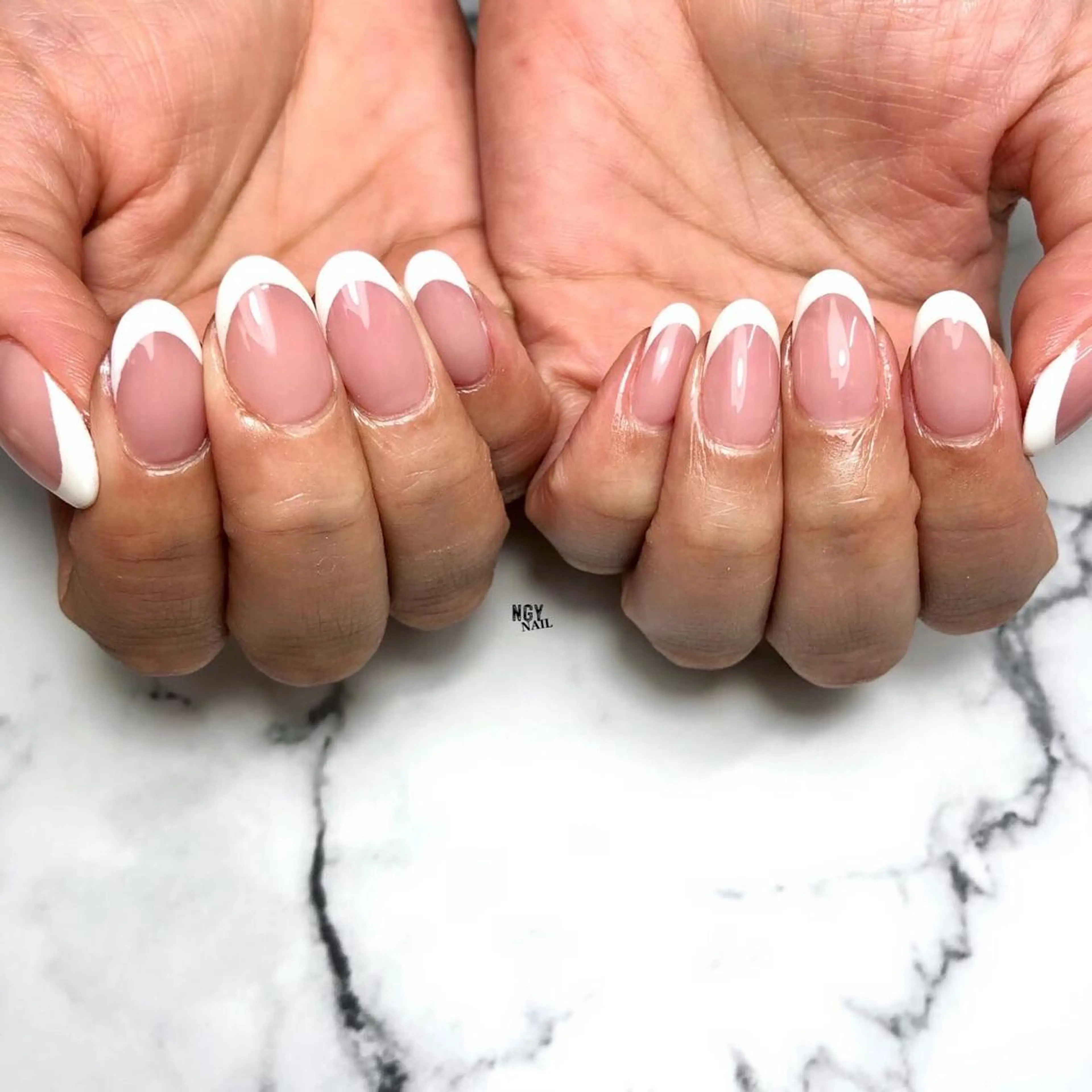 ネイル 長さ出し フレンチネイル ジェルネイル オフィスネイル ワンカラーネイル ハンドネイル NAIL NOWのネイルデザイン