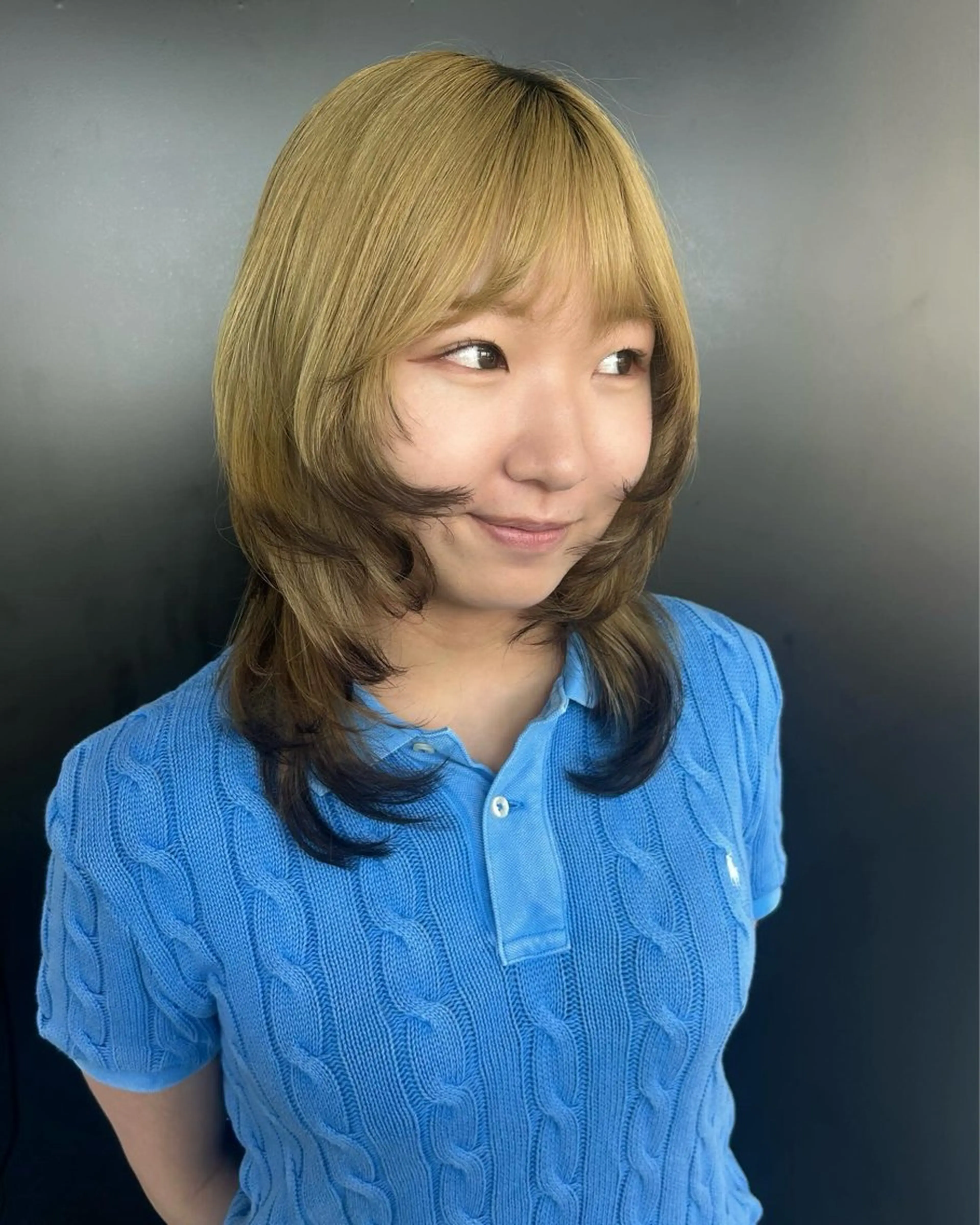 セミロング カラー デザインカラー null 《 栞 》のヘアスタイル