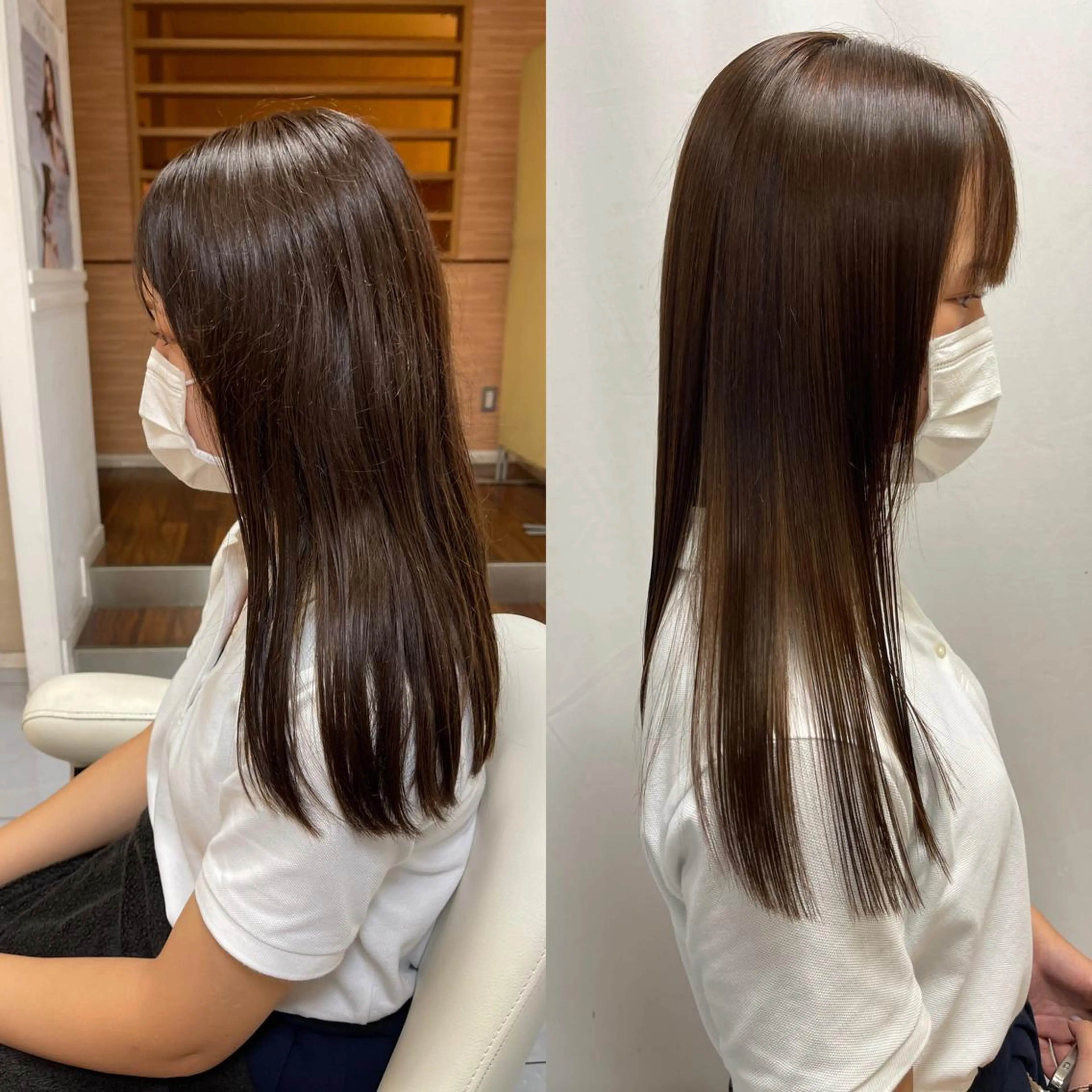 ロング カット 縮毛矯正 トリートメント 髪質改善/縮毛矯正 /ブリーチ矯正/岡部のヘアスタイル