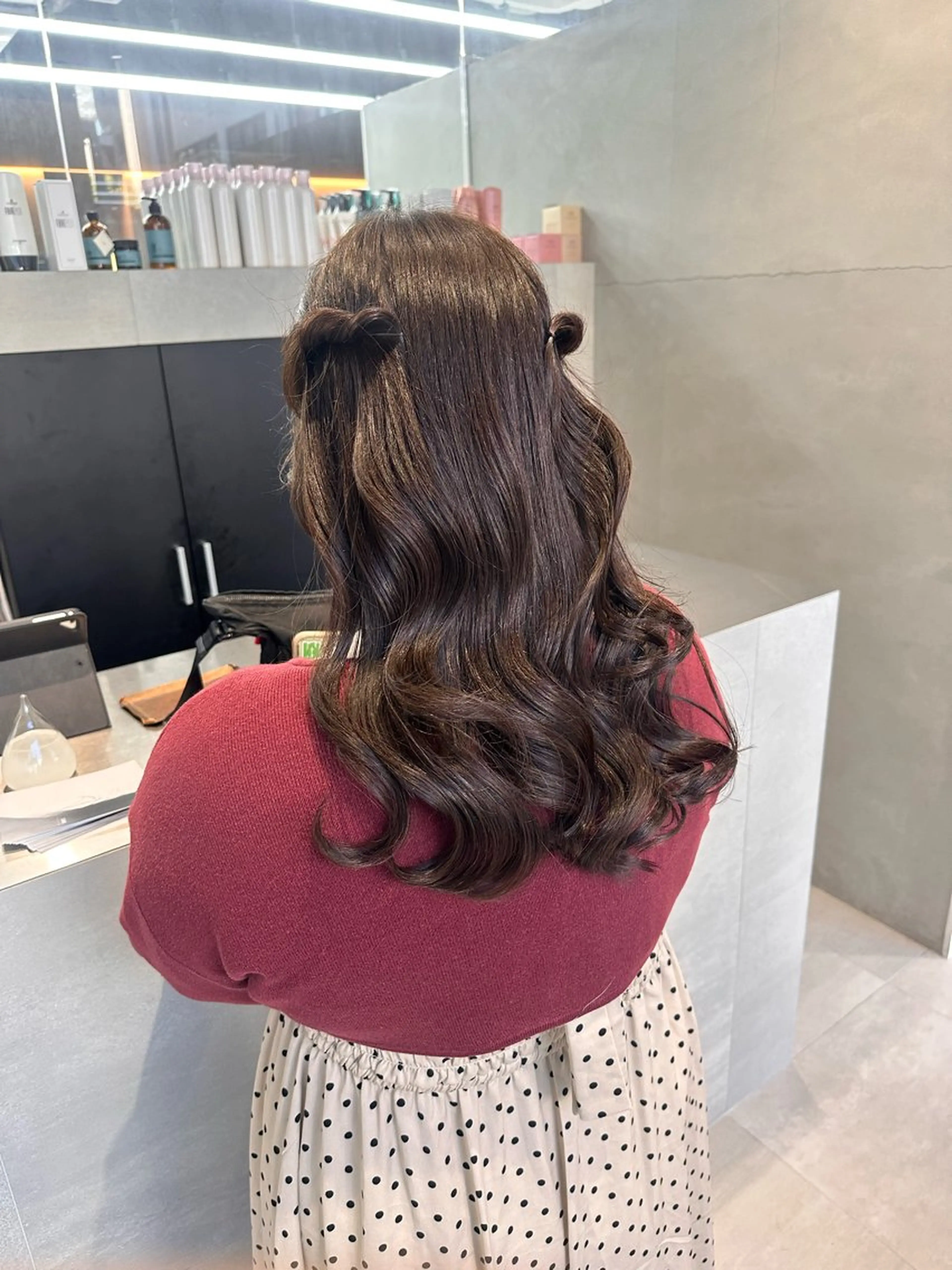 ロング ヘアアレンジ ヘアセット 染谷 遥花のヘアスタイル