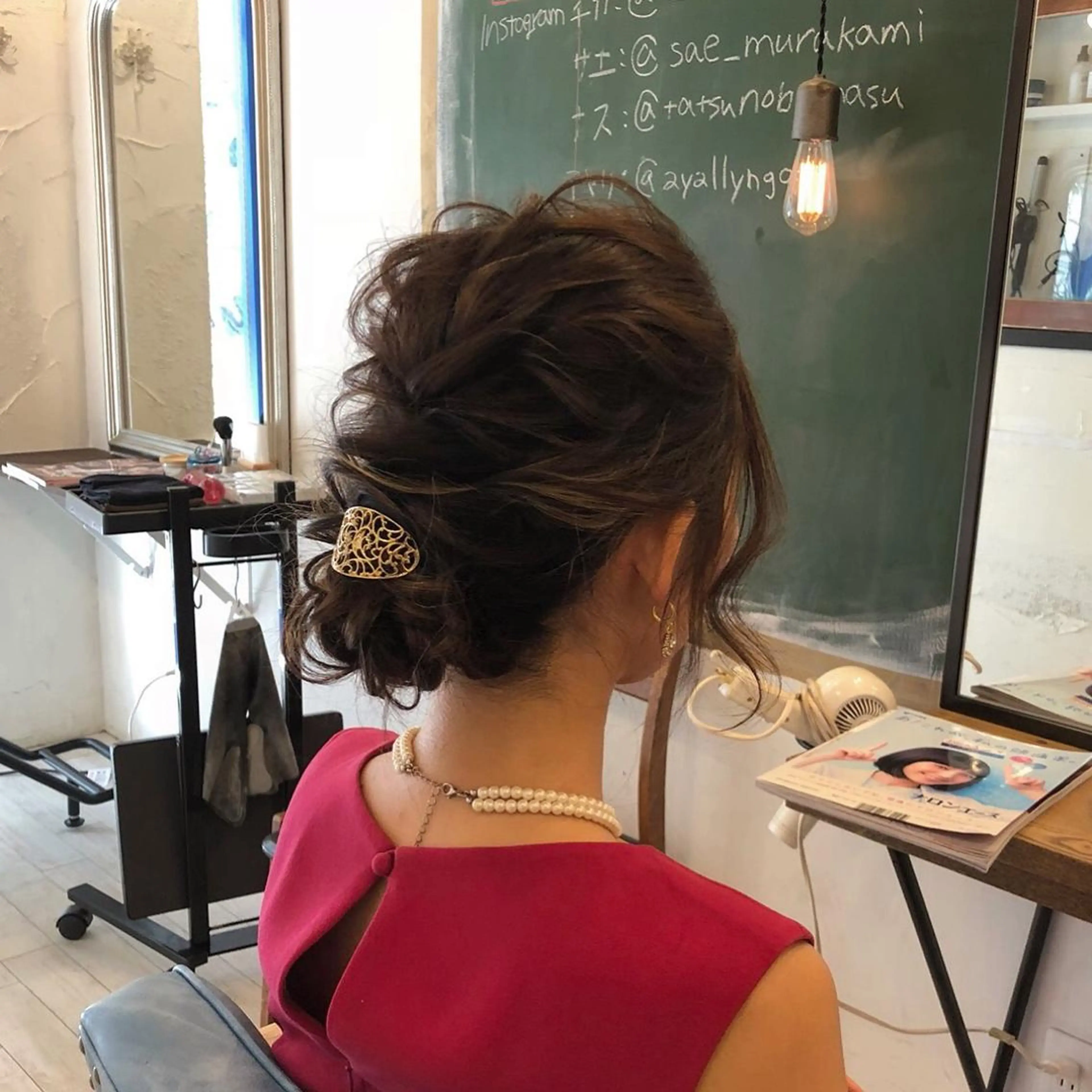 ミディアム カラー ヘアアレンジ 結婚式・ブライダル 髪の悩みを解決！ 那須達敦のヘアスタイル