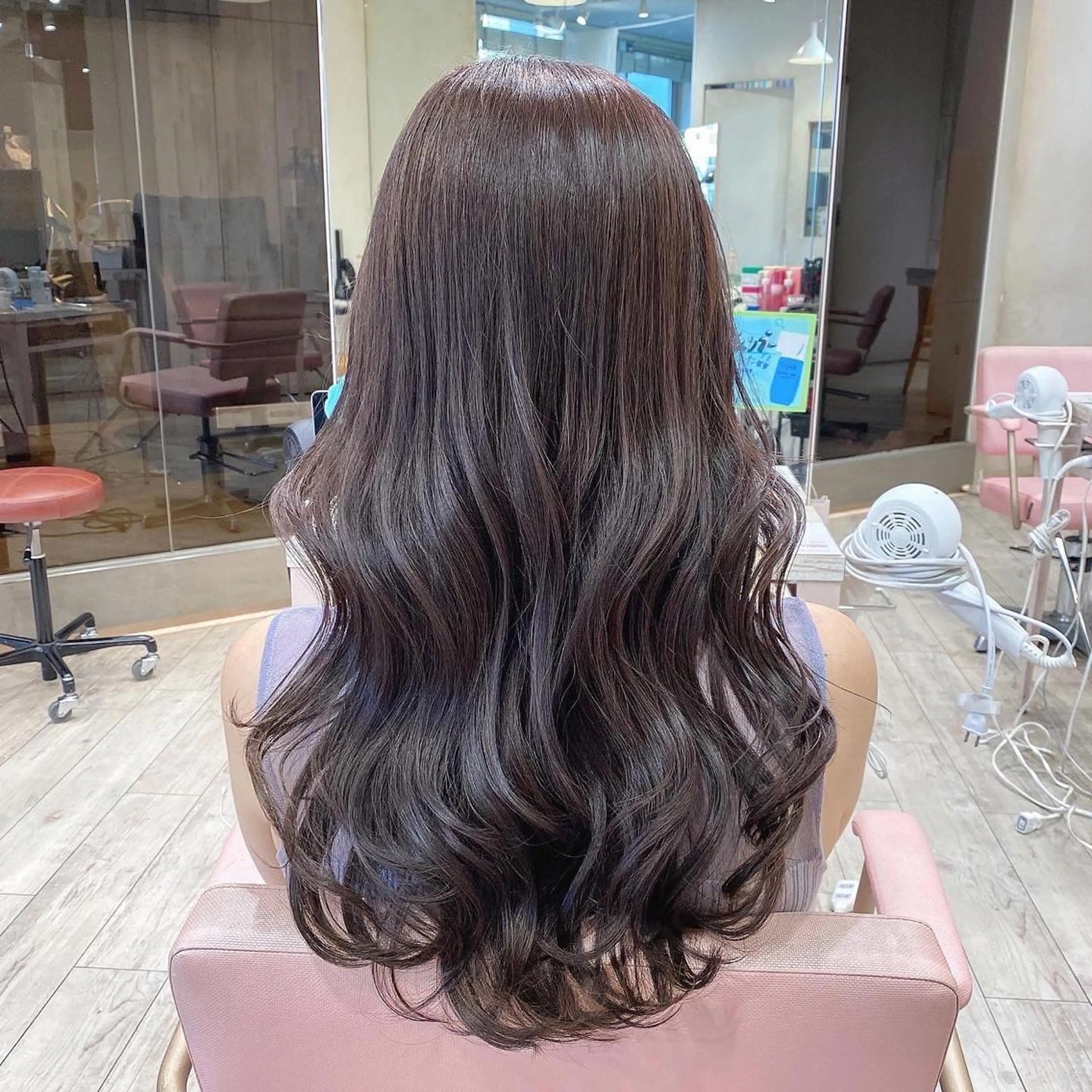 ロング カラー カット ヘアカラー トリートメント On所属・顔まわりカット🌟 くびれヘア/寺門遥輝のヘアスタイル