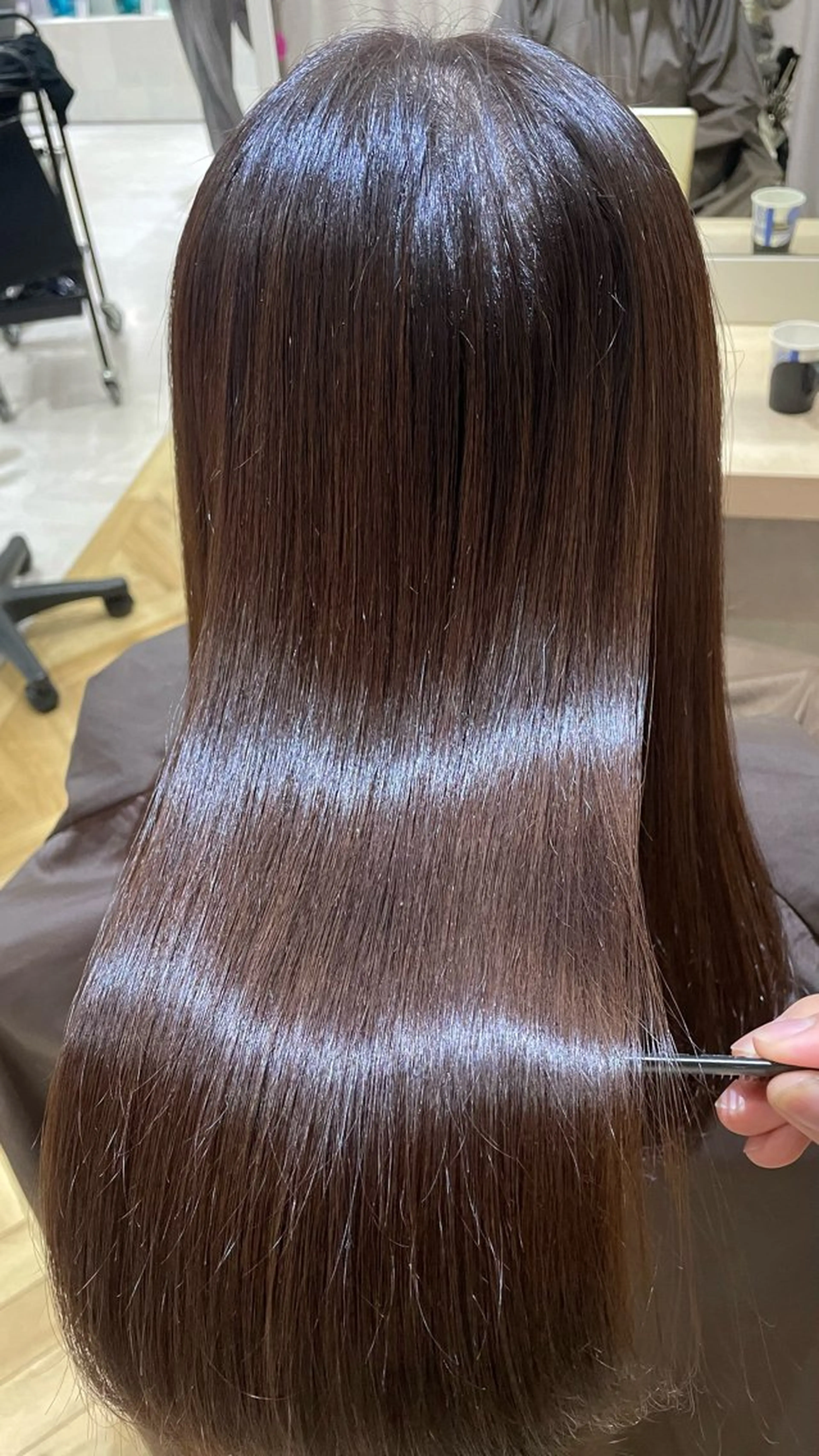 ロング カラー 韓国ハッシュカット✨ レイヤーカット🍒のヘアスタイル