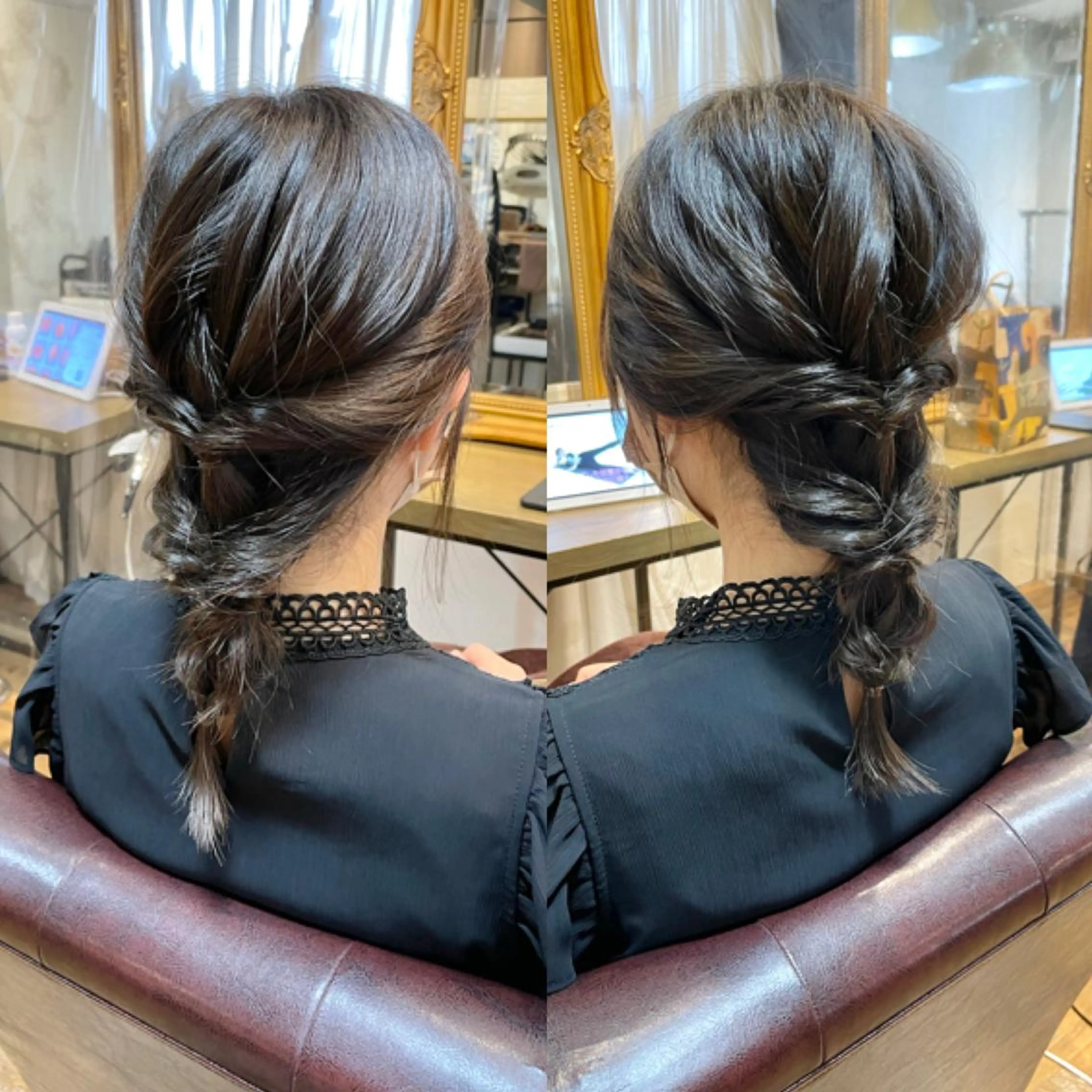 セミロング ヘアアレンジ ヘアセット 💖透明感カラー💖 坂本万由子のヘアスタイル