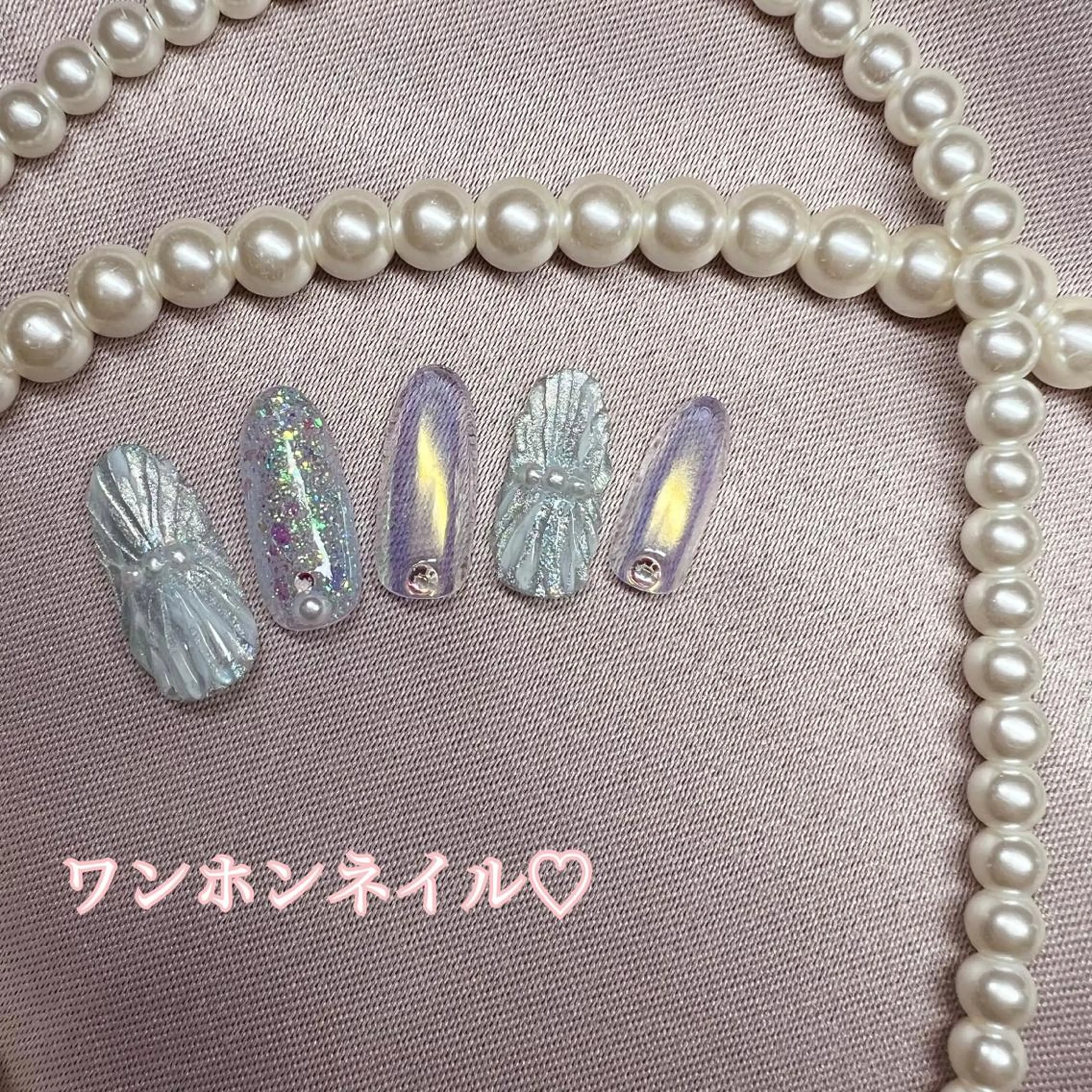 ネイル ワンホンネイル ハンドネイル 鈴木 優希のネイルデザイン