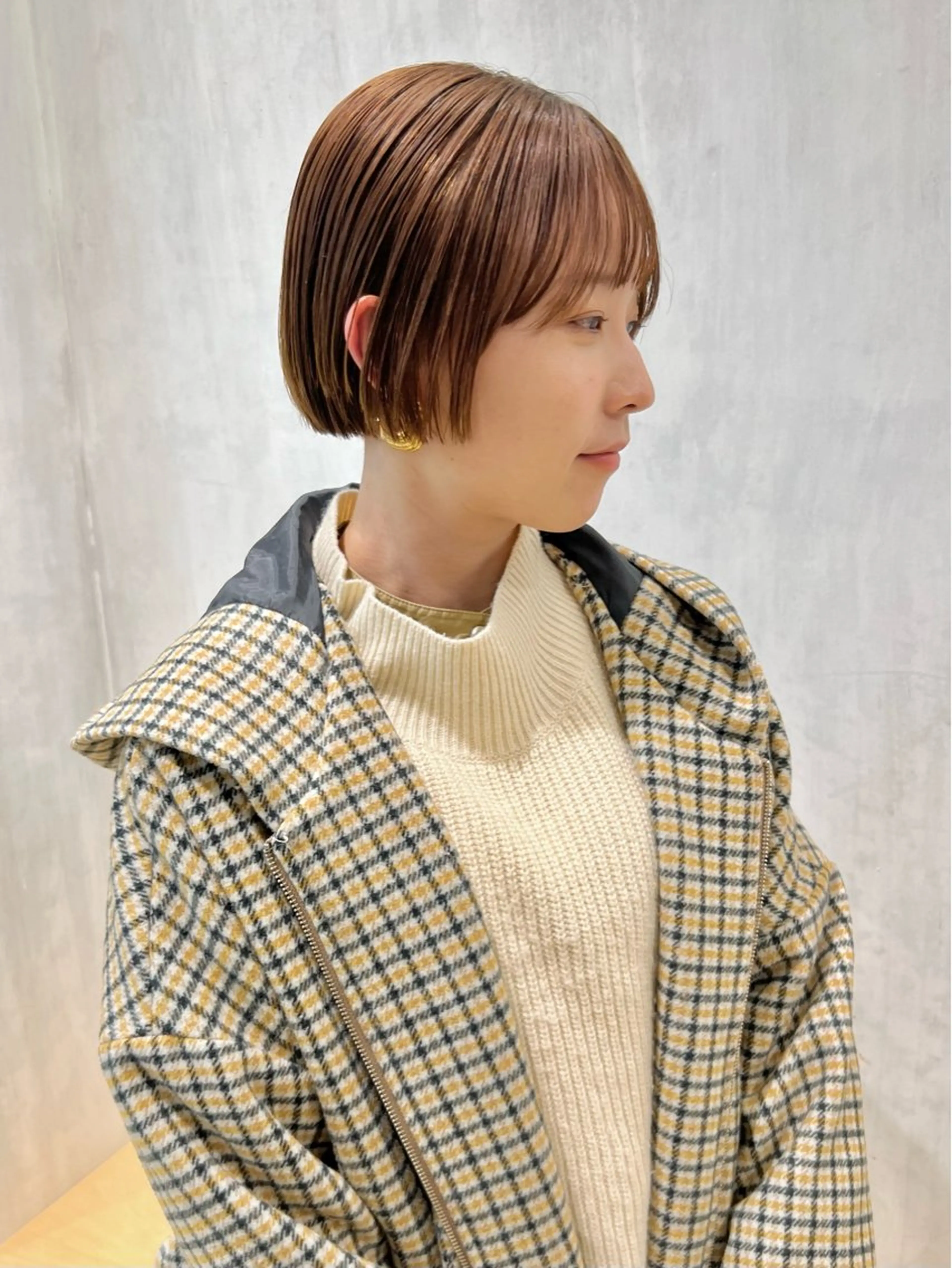 ショート カラー ボブ カット ヘアカラー トリートメント 古川 晴輝のヘアスタイル