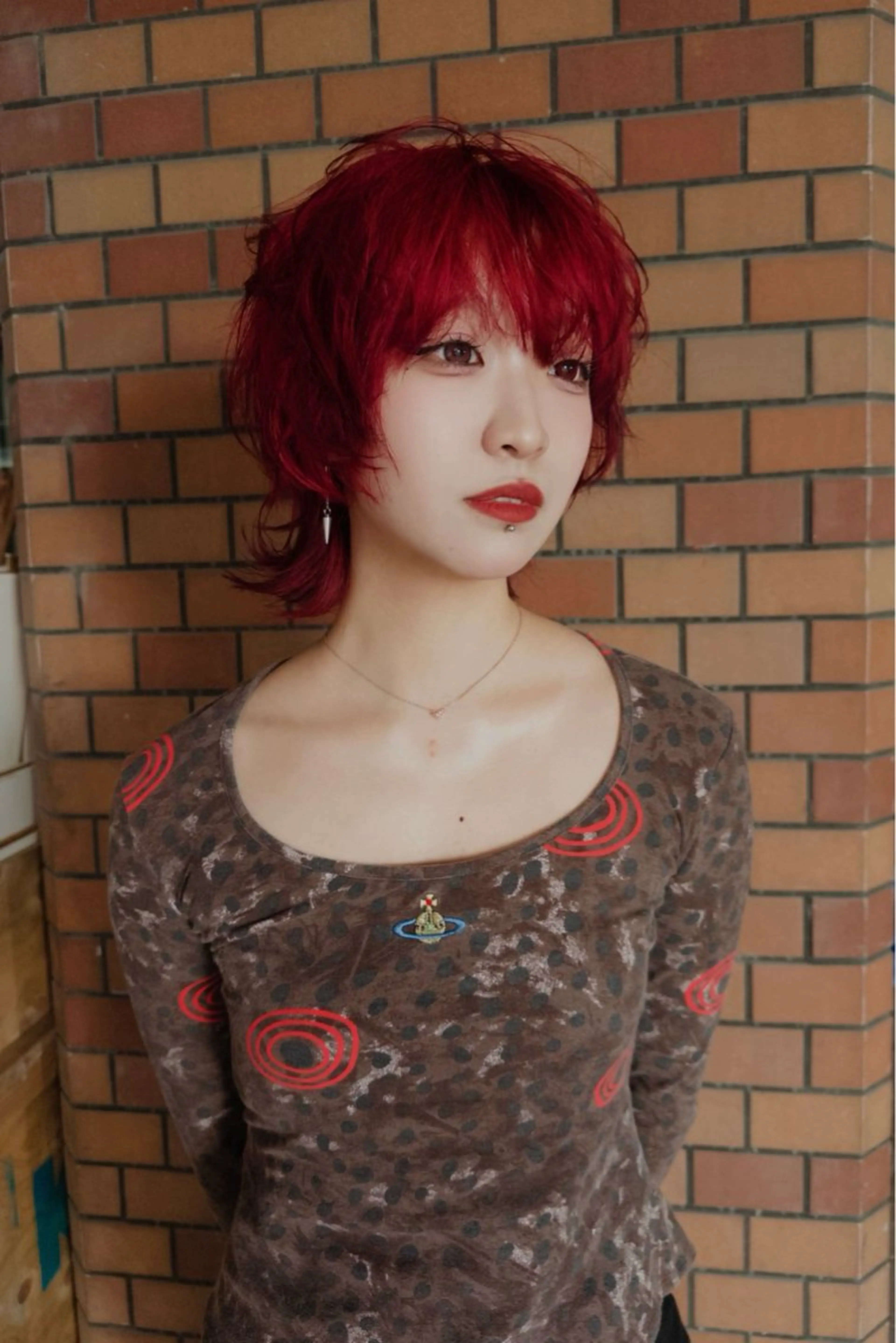 ショート カラー ヘアカラー トリートメント naito/ ハイトーン/レイヤーのヘアスタイル