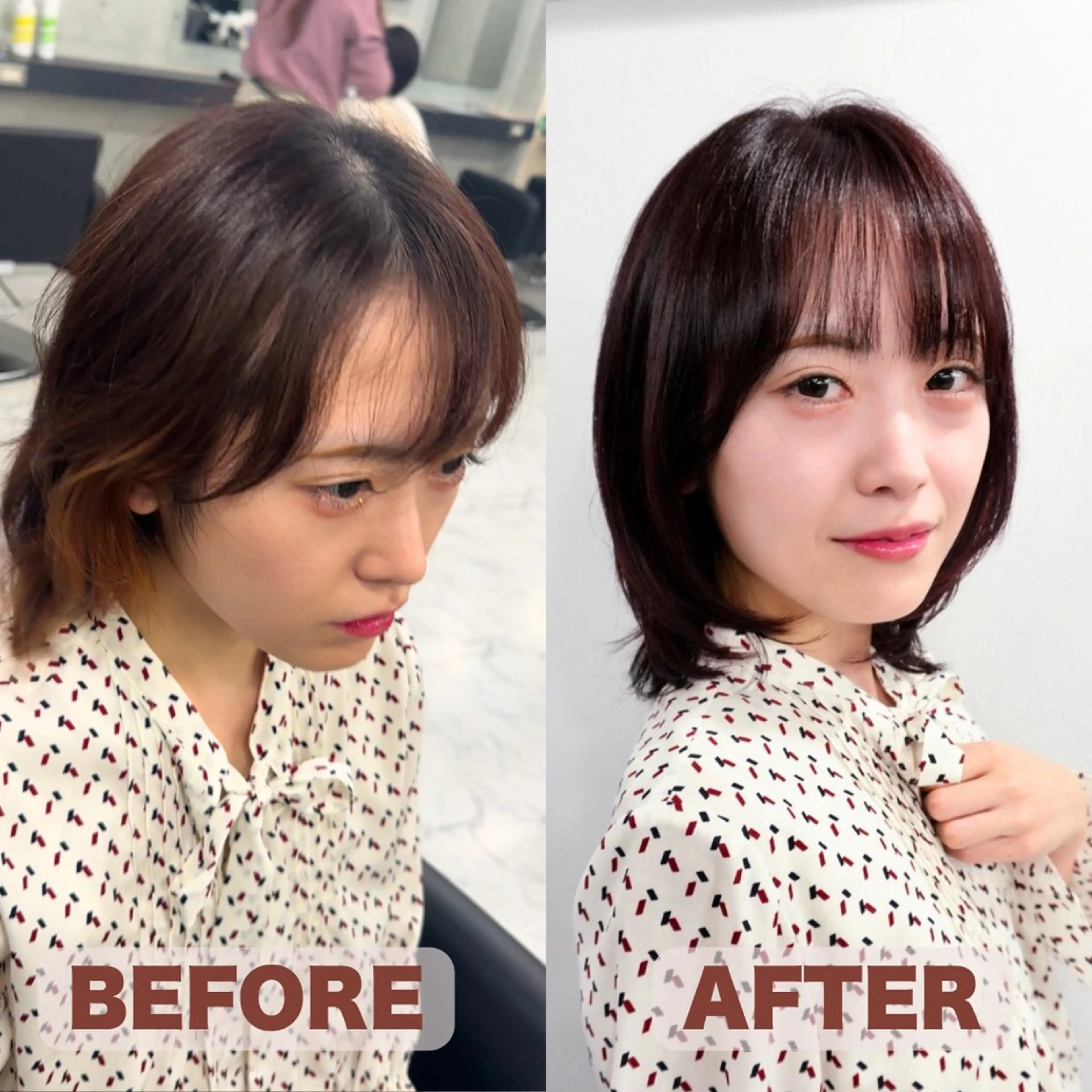 カット➕透明感ヘアカラー➕トリートメントの写真