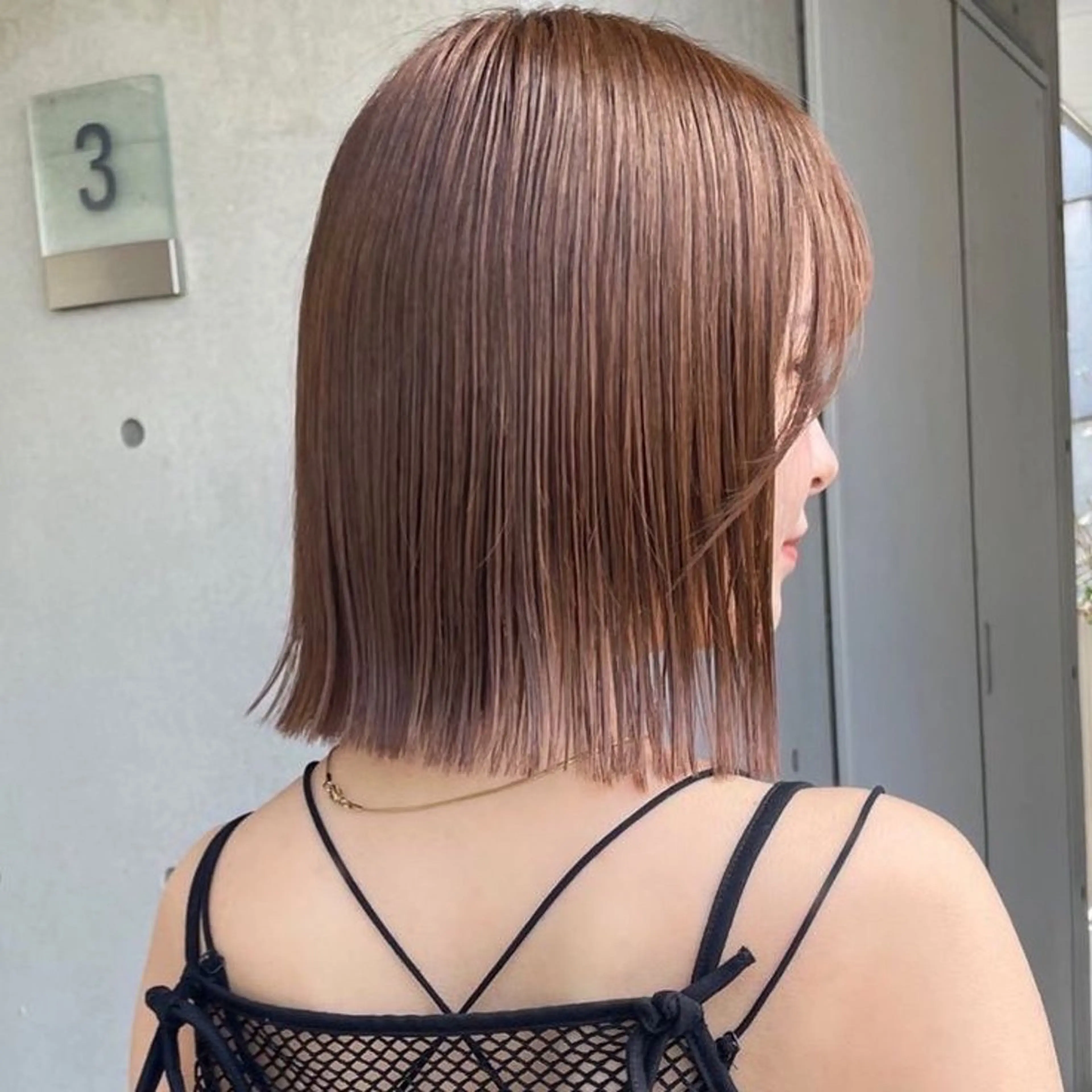 ミディアム ボブ カット 透け感hair/ ボブ/大世のヘアスタイル