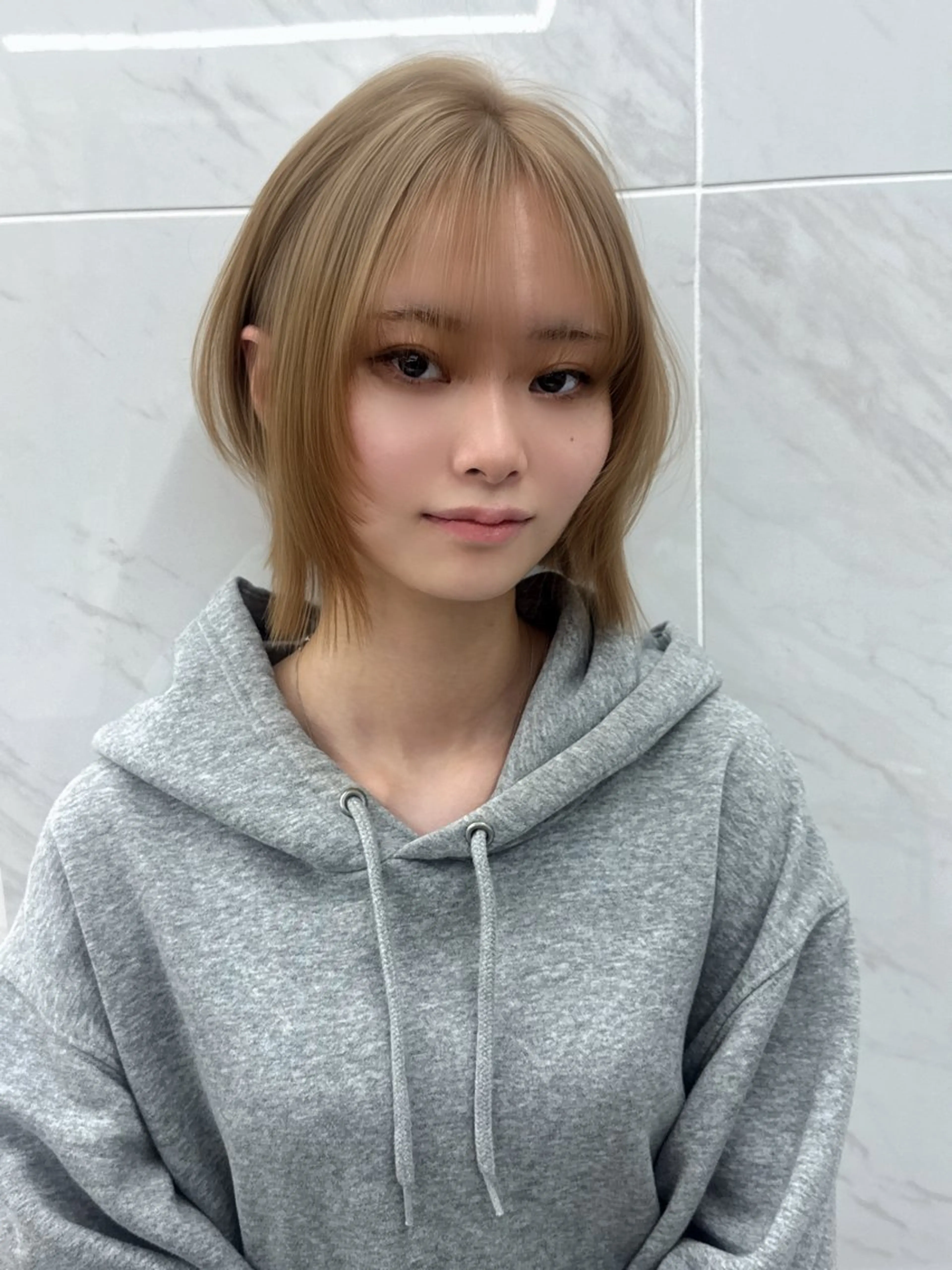 ショート カラー ベージュカラー ボブ レイヤーカット ヘアカラー ヘアセット 栄美容師/kiti /ボブ/ケントのヘアスタイル