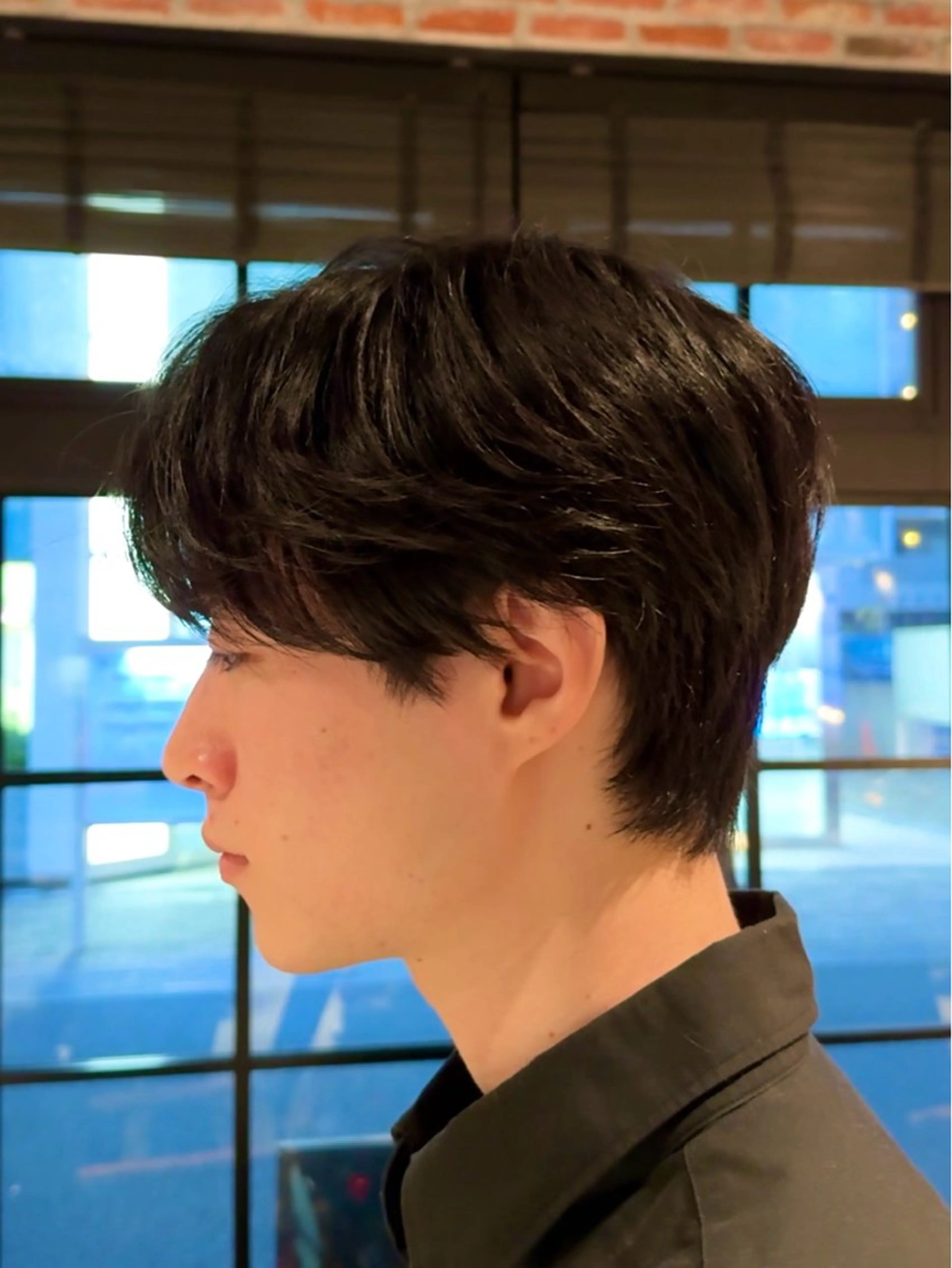 ショート メンズ マッシュウルフ マッシュ シースルーマッシュ メンズウルフカット ウルフカット カット 藤田 明輝のヘアスタイル