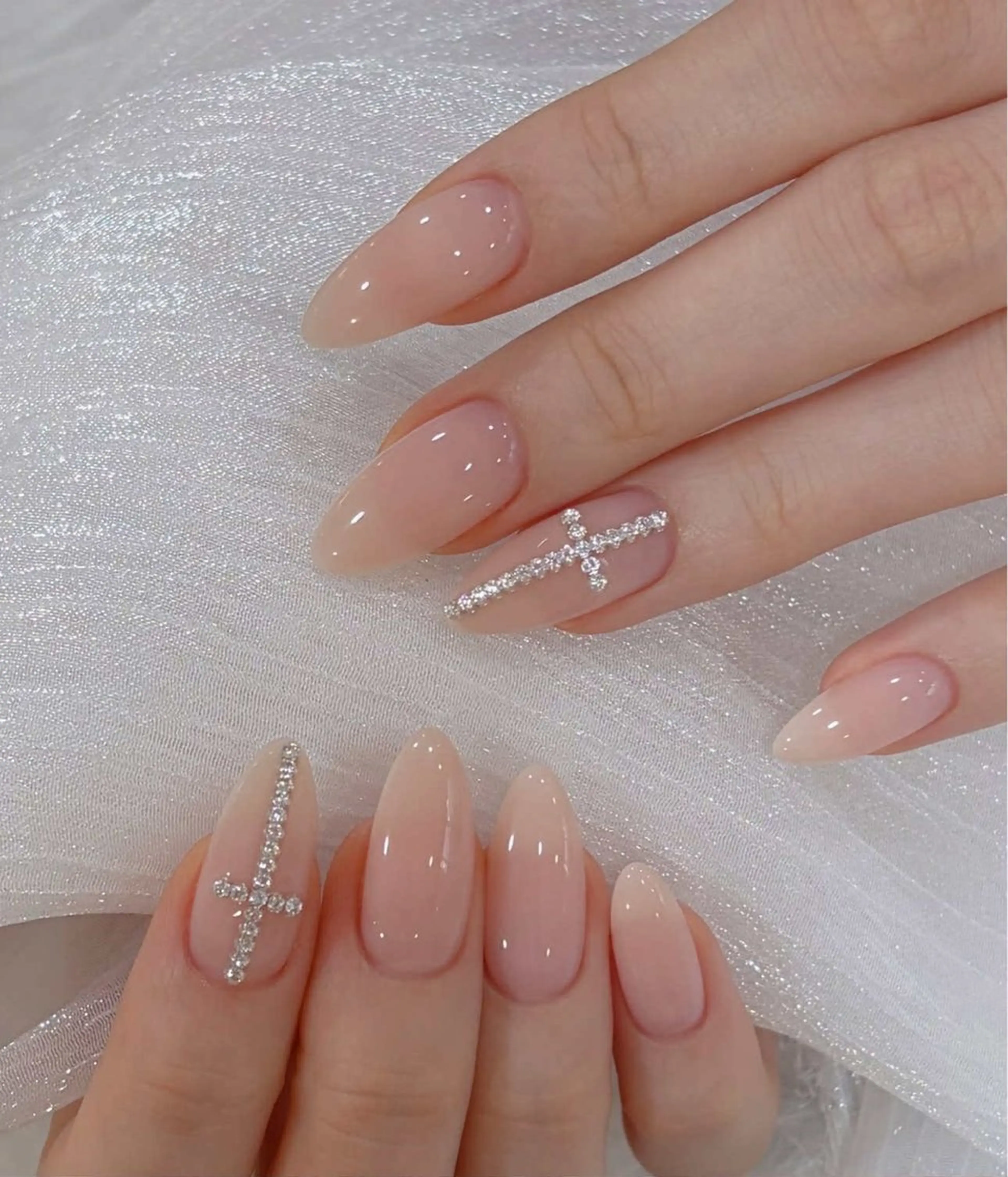 ネイル チークネイル フレンチネイル グラデーション キラキラネイル 韓国ネイル ハンドネイル HIKARI HANA NAIL所属・HIKARIHANA NAILのネイルデザイン