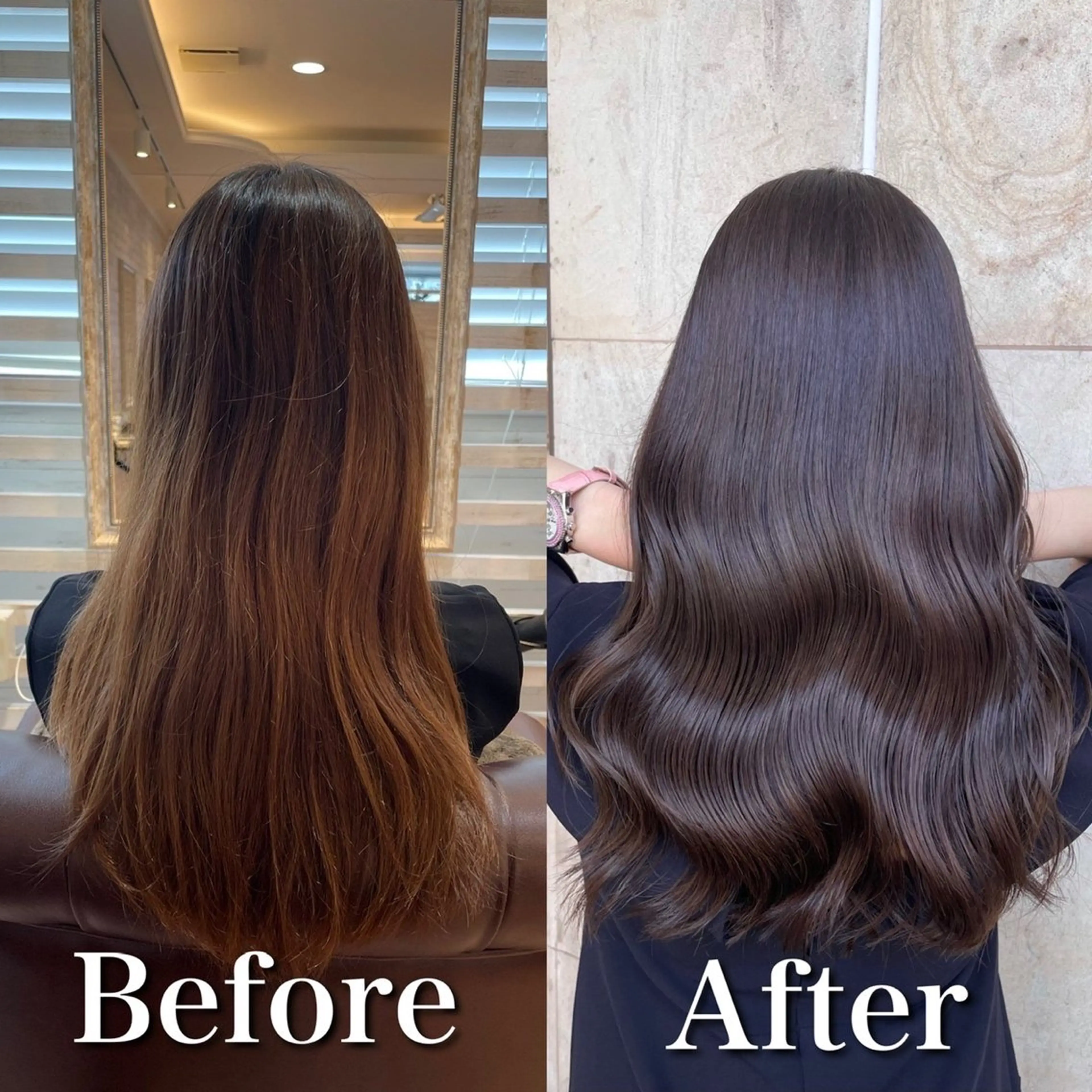 ロング カラー ブリーチ ダブルカラー ハイライトカラー ブリーチなしカラー ハイライト ヘアカラー トリートメント ヘッドスパ ヘアセット Wカラー/髪質改善/ 艶カラー🩶Sanaのヘアスタイル