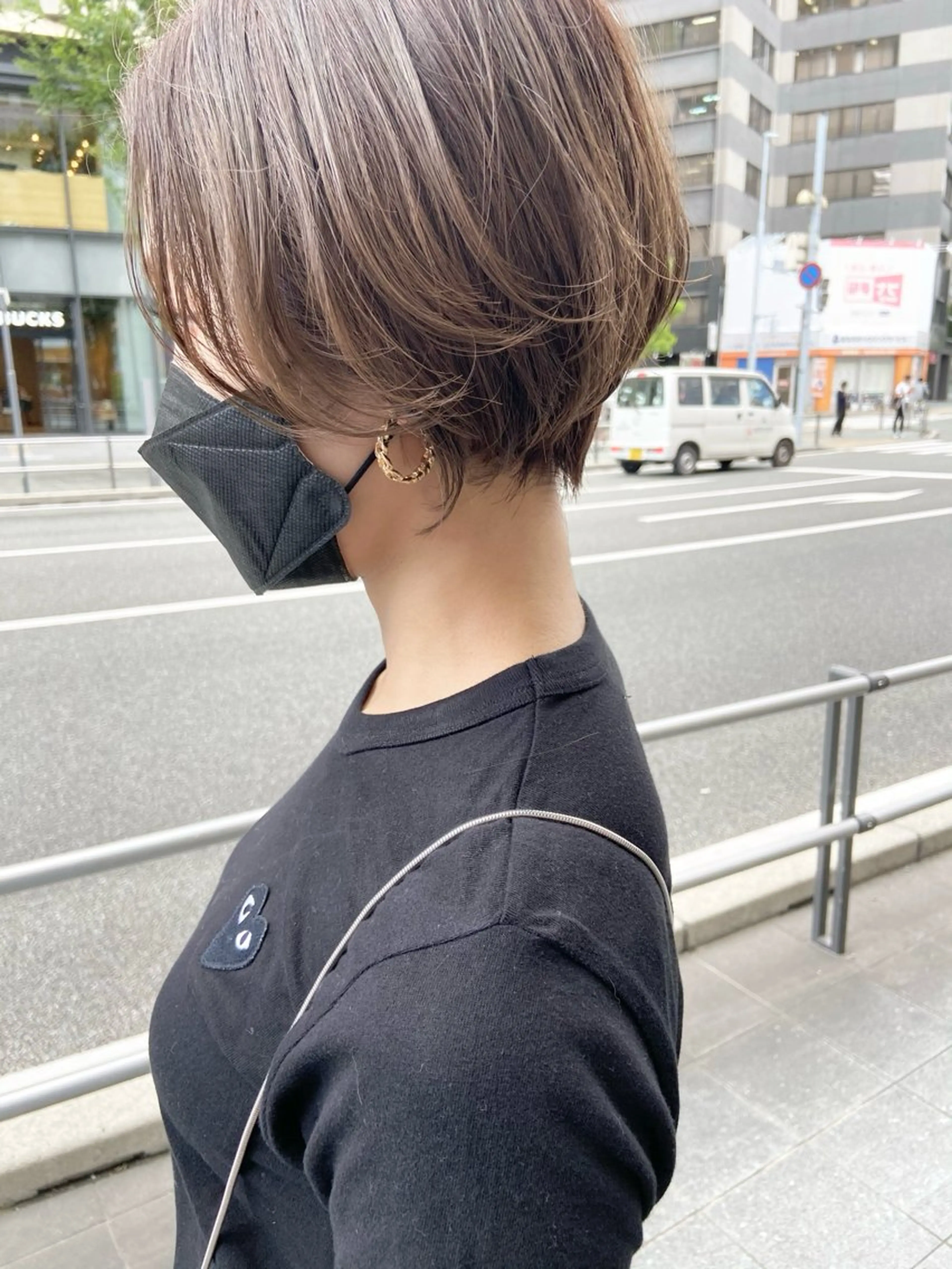 ショート ボブ 髪質改善 韓国風ヘア レイヤーカット ショートヘア suii..hair designブリーチのヘアスタイル