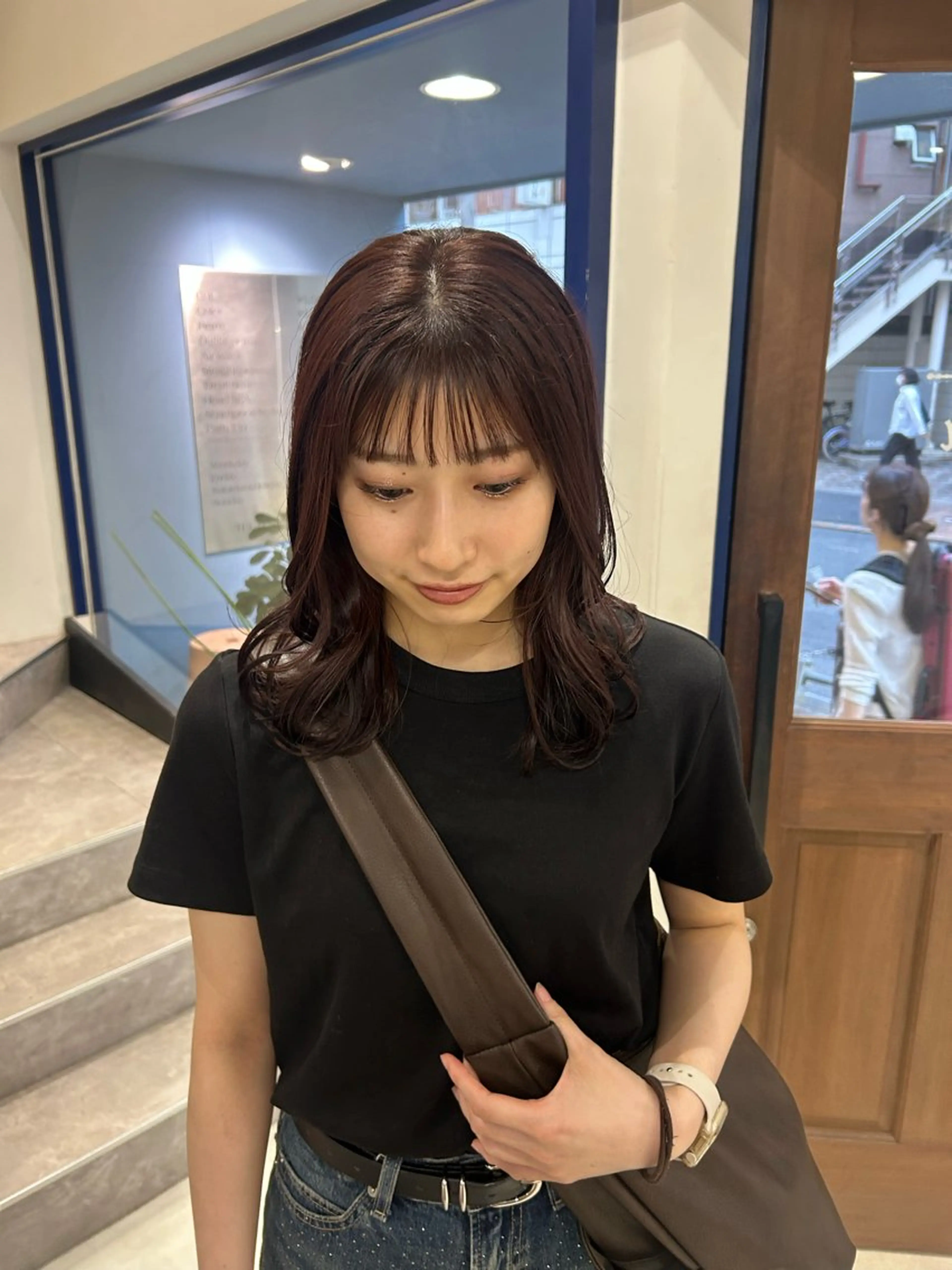 ミディアム ヘアカラー hana _のヘアスタイル