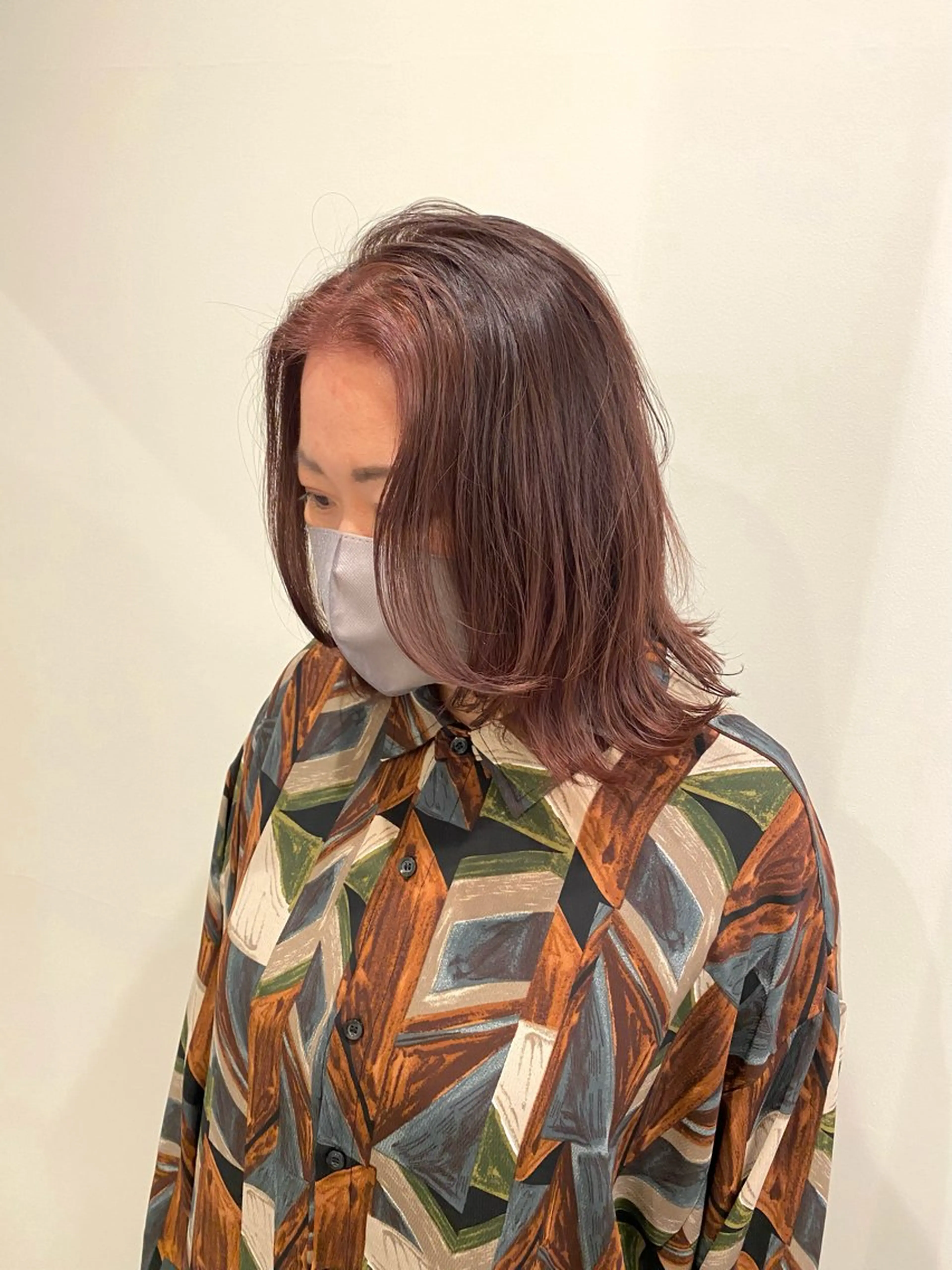 ミディアム カラー レイヤーカット カット ヘアカラー トリートメント 🍑 モモカ🍑のヘアスタイル