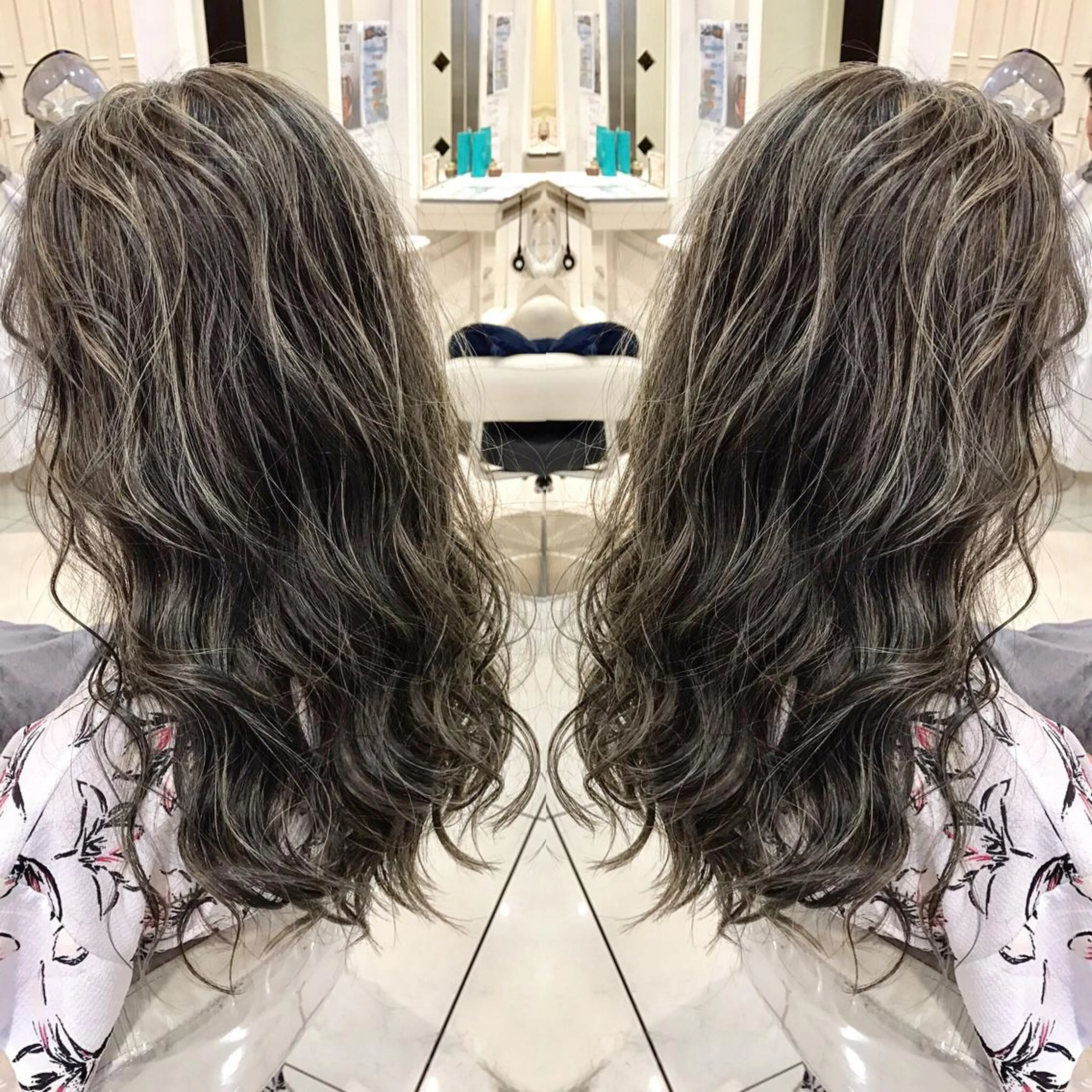 セミロング カラー ヘアカラー トリートメント Ash川越店／ 松本　亮二のヘアスタイル