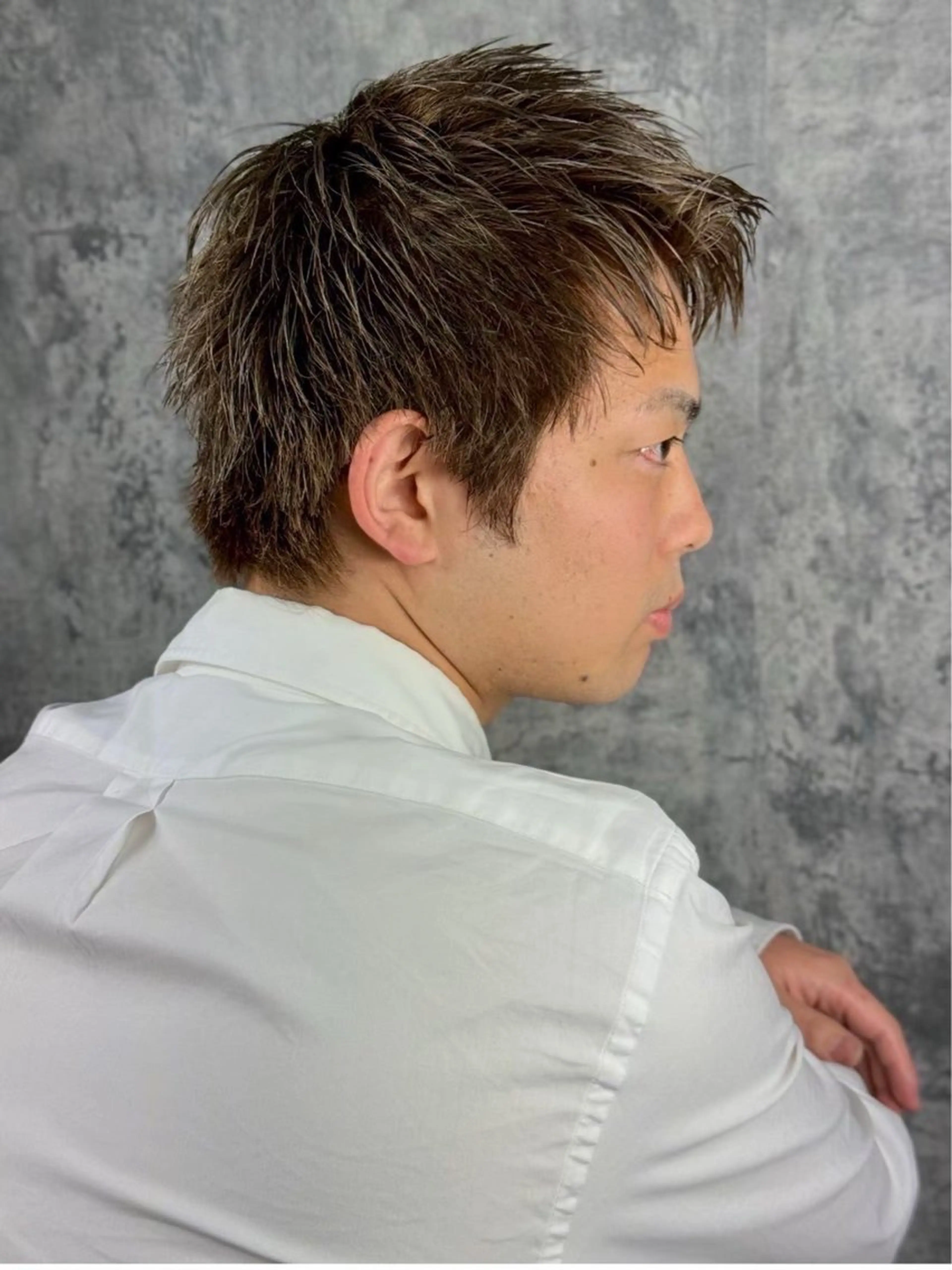 ショート カラー パーマ メンズ 武井 凌のヘアスタイル