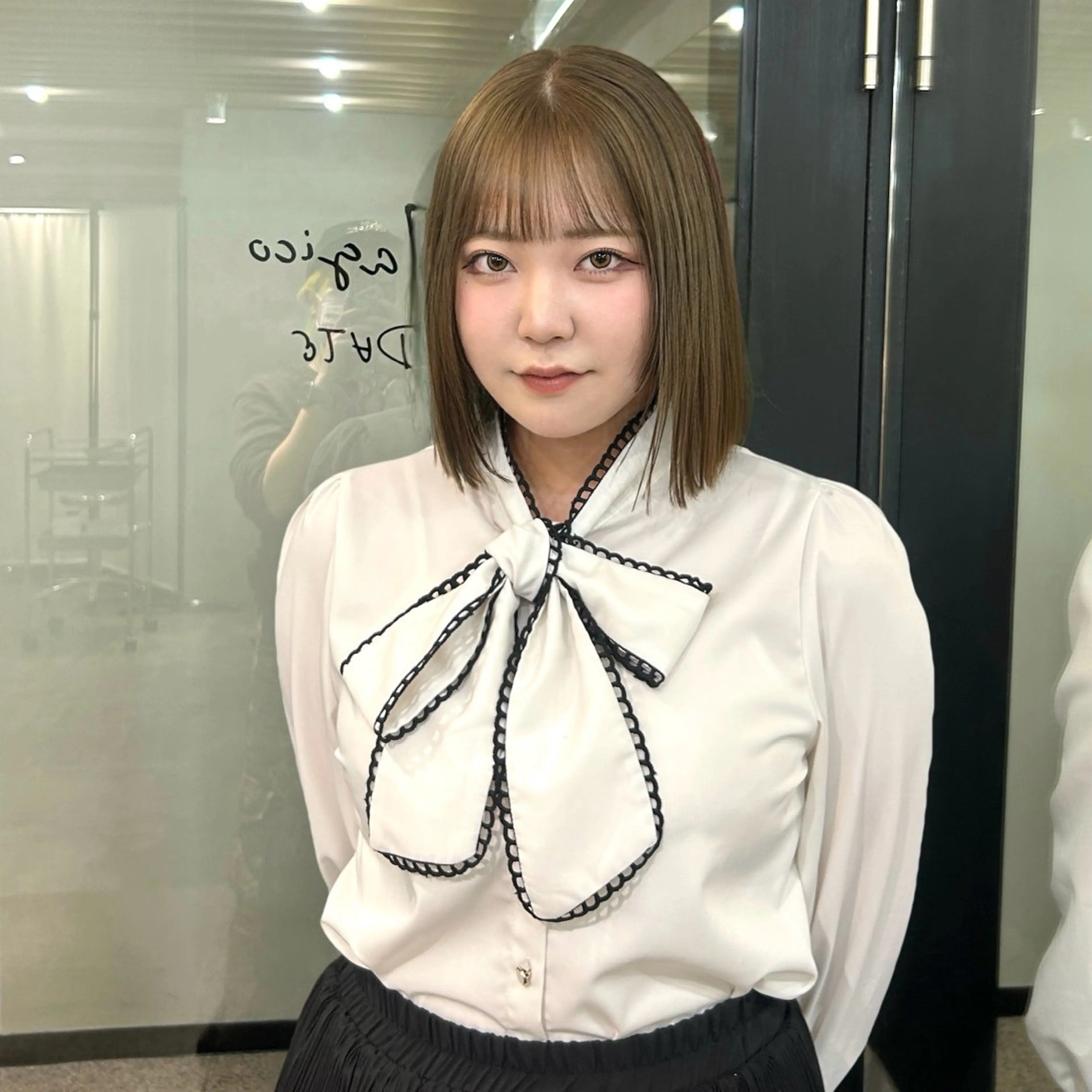 ミディアム カラー ヘアカラー トリートメント ✨うる艶/ブリーチ✨ 𝓡𝒖𝓷𝐚💋のヘアスタイル