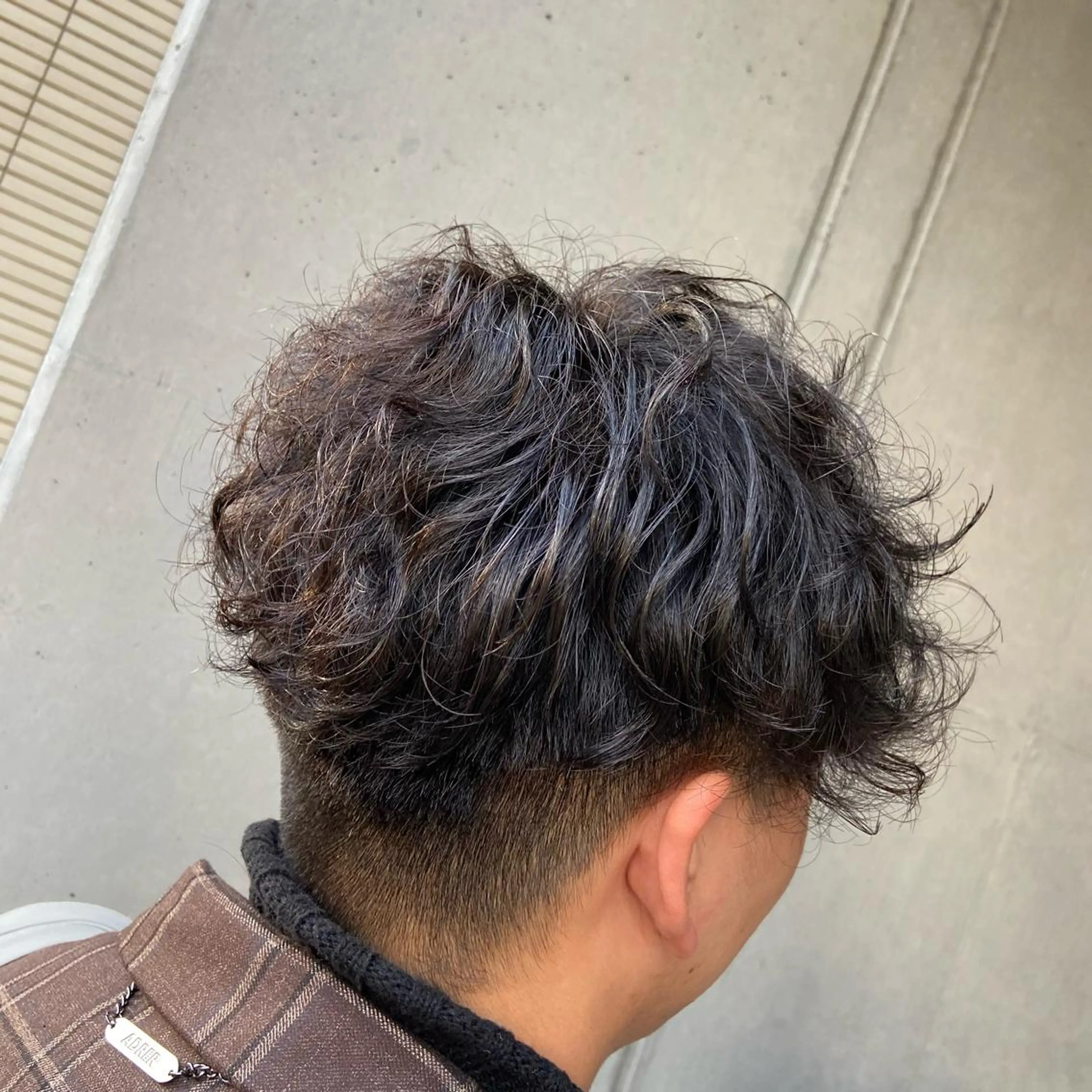 ショート パーマ メンズ カット パーマ Glanzhair 🫧‪菊池柊真🫧のヘアスタイル