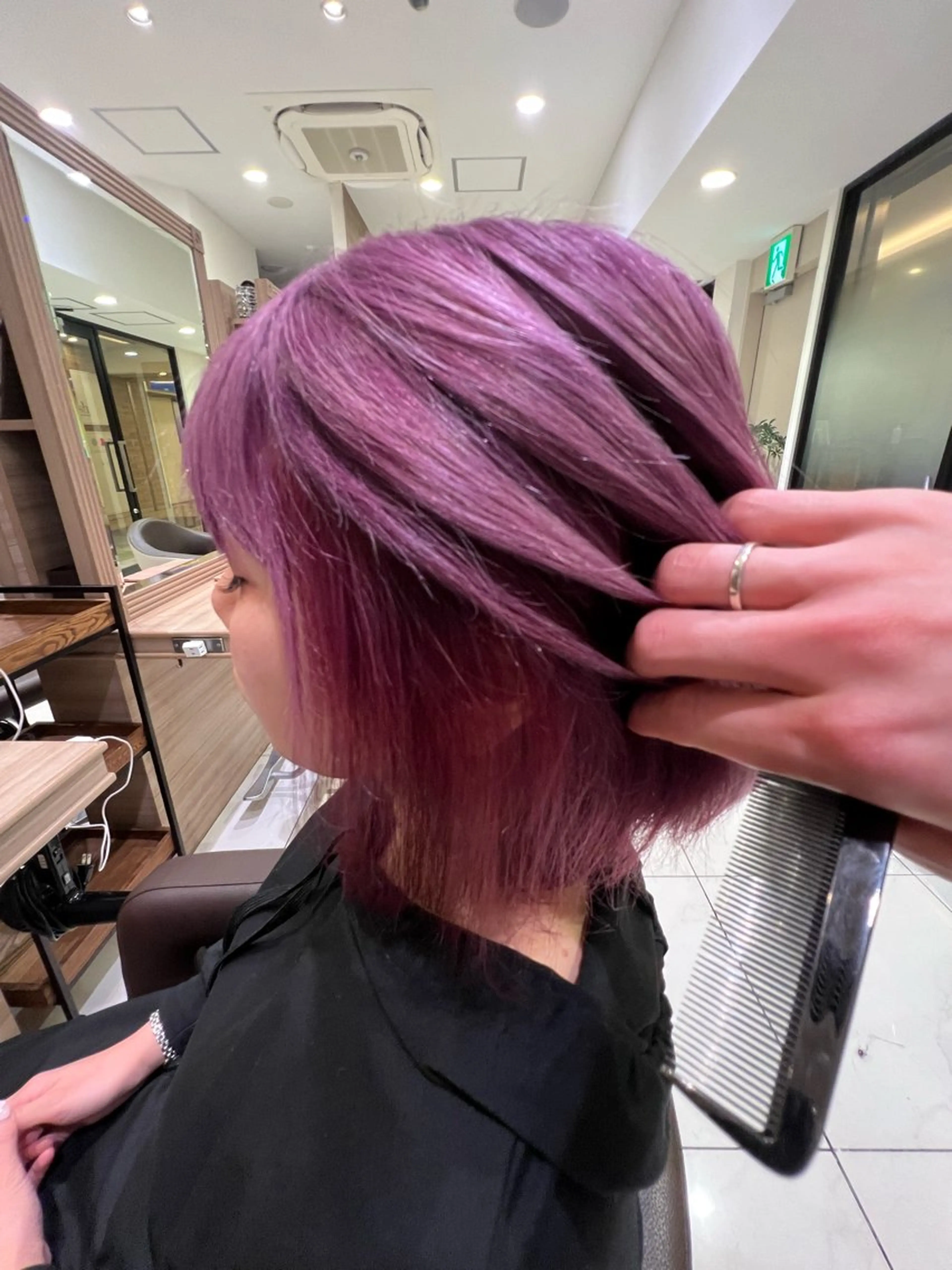 ミディアム カラー 極艶ハイトーン 💎りゅうやのヘアスタイル