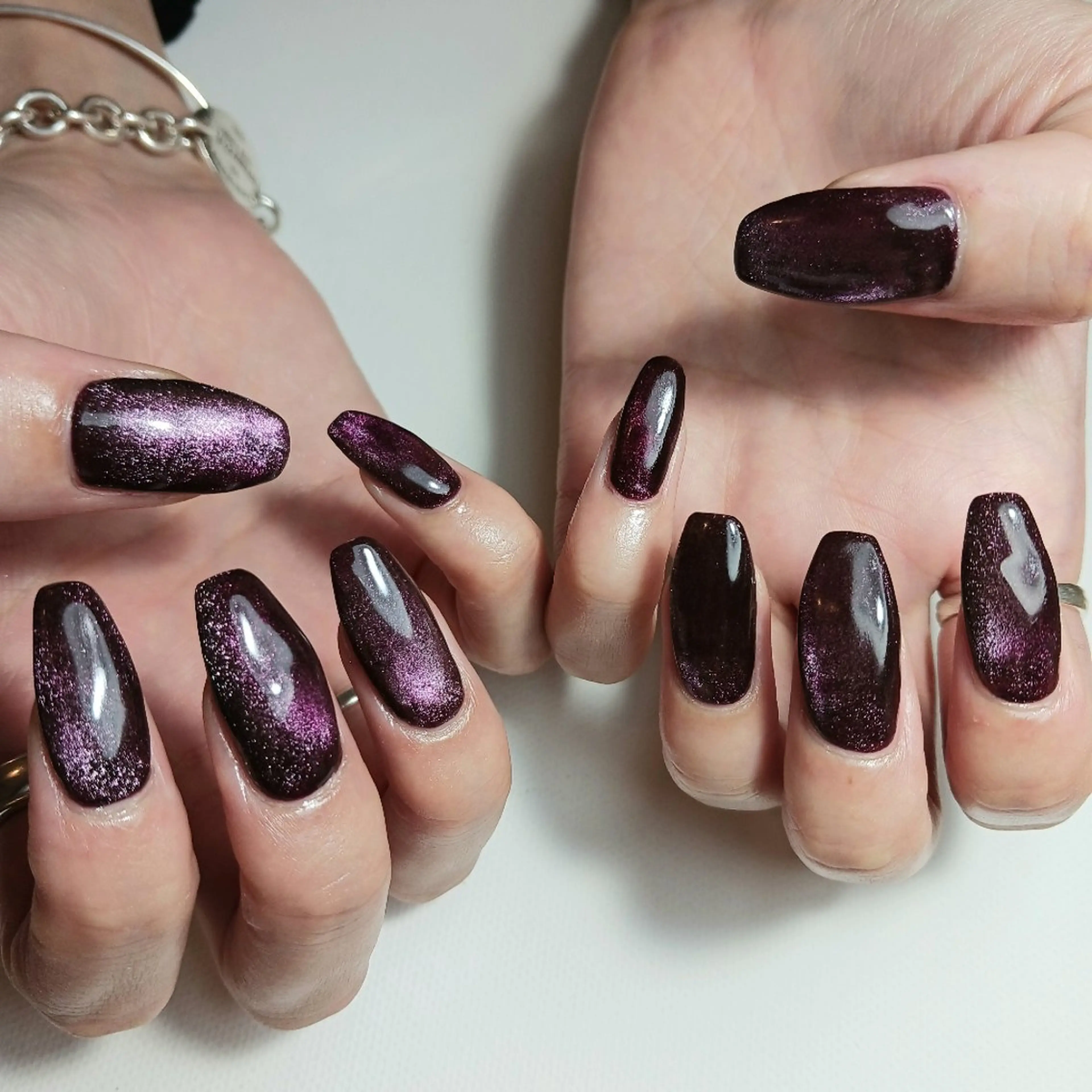 ネイル ボルドー ジェルネイル ハロウィン マグネットネイル 持ち込み ハンドネイル owlnail /持込みデザイン専門のネイルデザイン