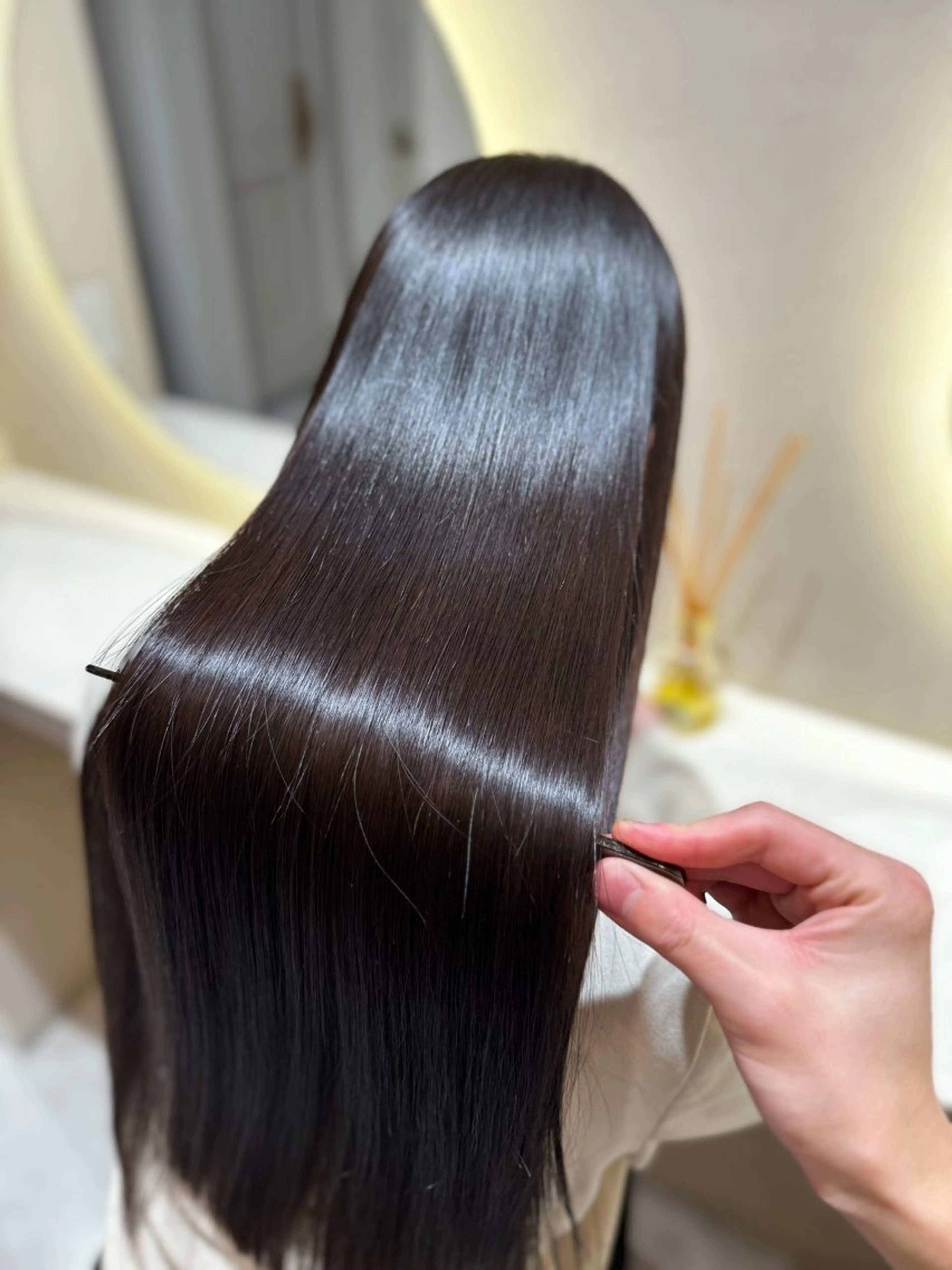 ロング カット ヘアカラー トリートメント 韓国式縮毛矯正カラー 💎TAICHIのヘアスタイル