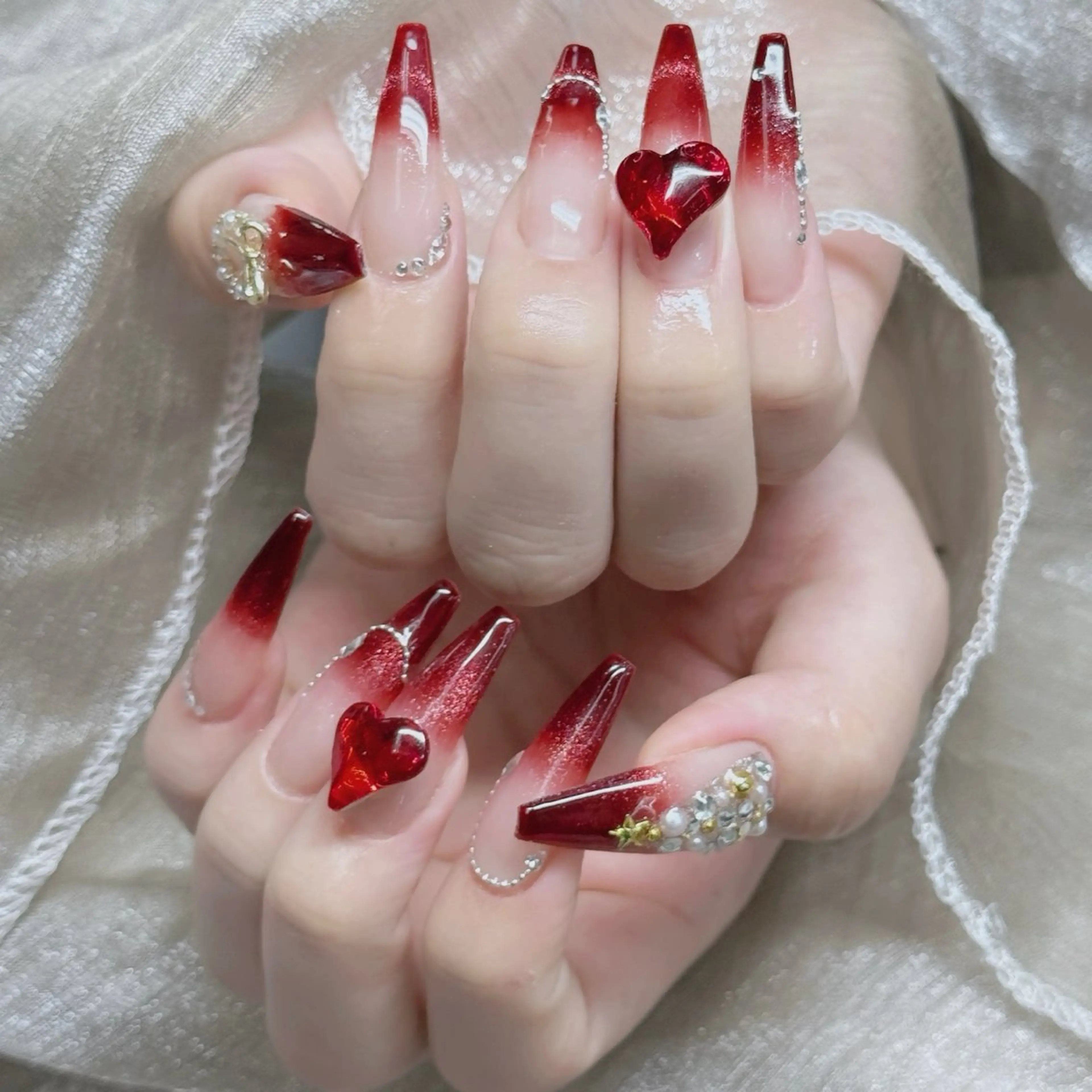 ネイル フットネイル フレンチネイル グラデーション 韓国ネイル ロングネイル ハンドネイル Hani Nail Salonのネイルデザイン