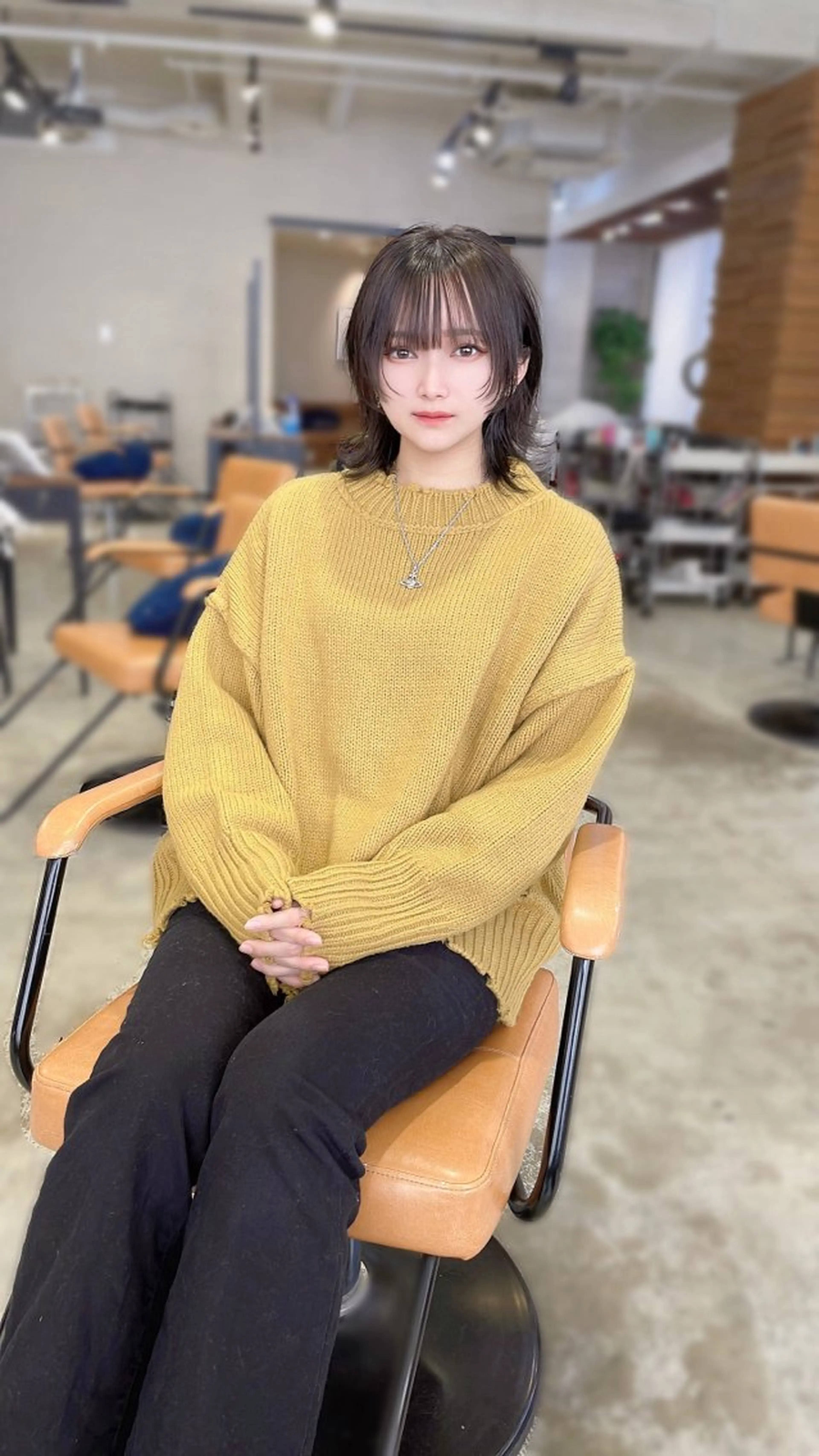ミディアム 似合わせカット 小顔カット ウルフカット ガレリアエレガンテ栄店所属・ウルフカット/ ハッシュカット/山路のヘアスタイル