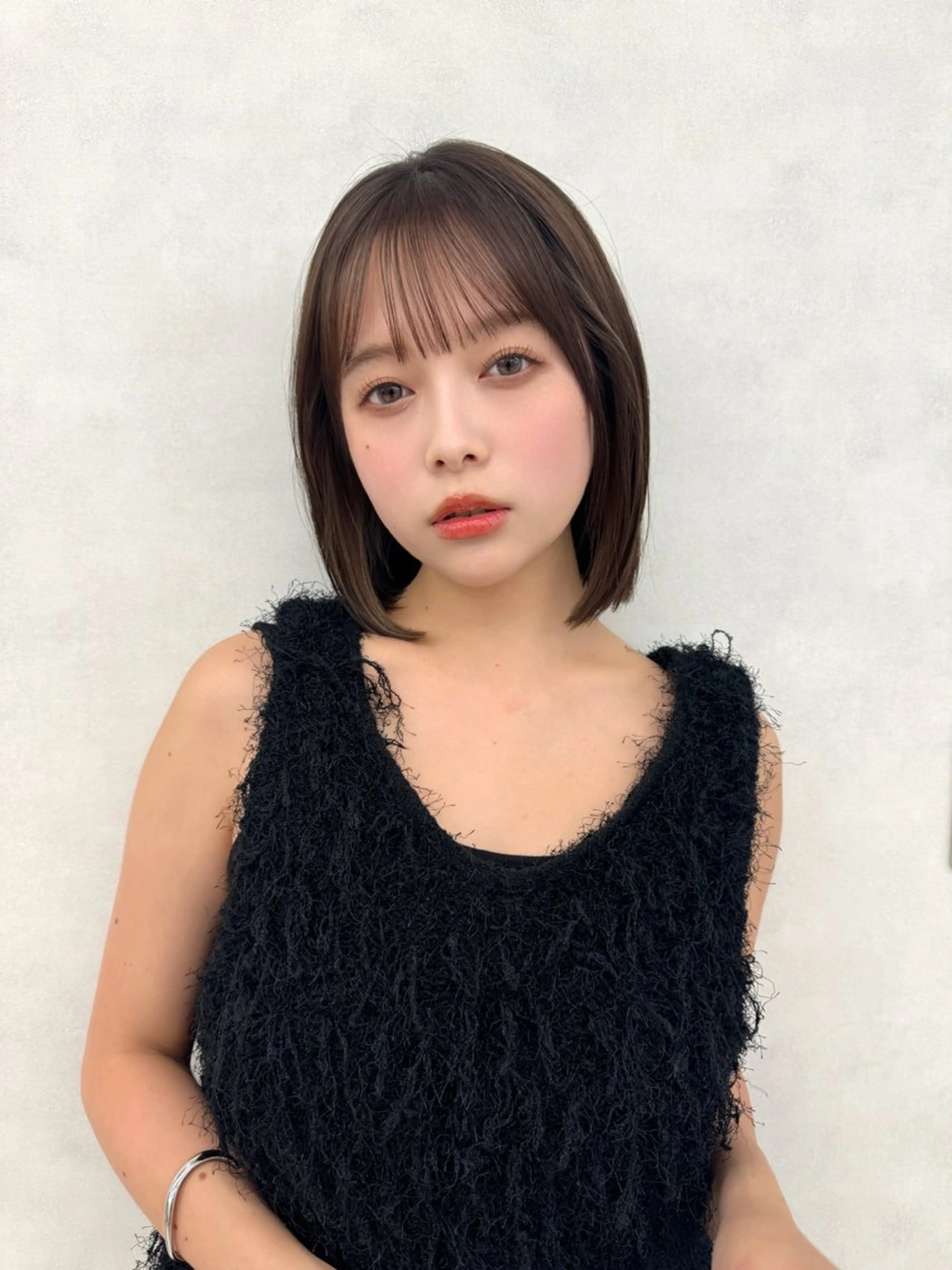 セミロング ボブ カット ヘアカラー トリートメント 韓国風レイヤー/ ボブ/しんやのヘアスタイル