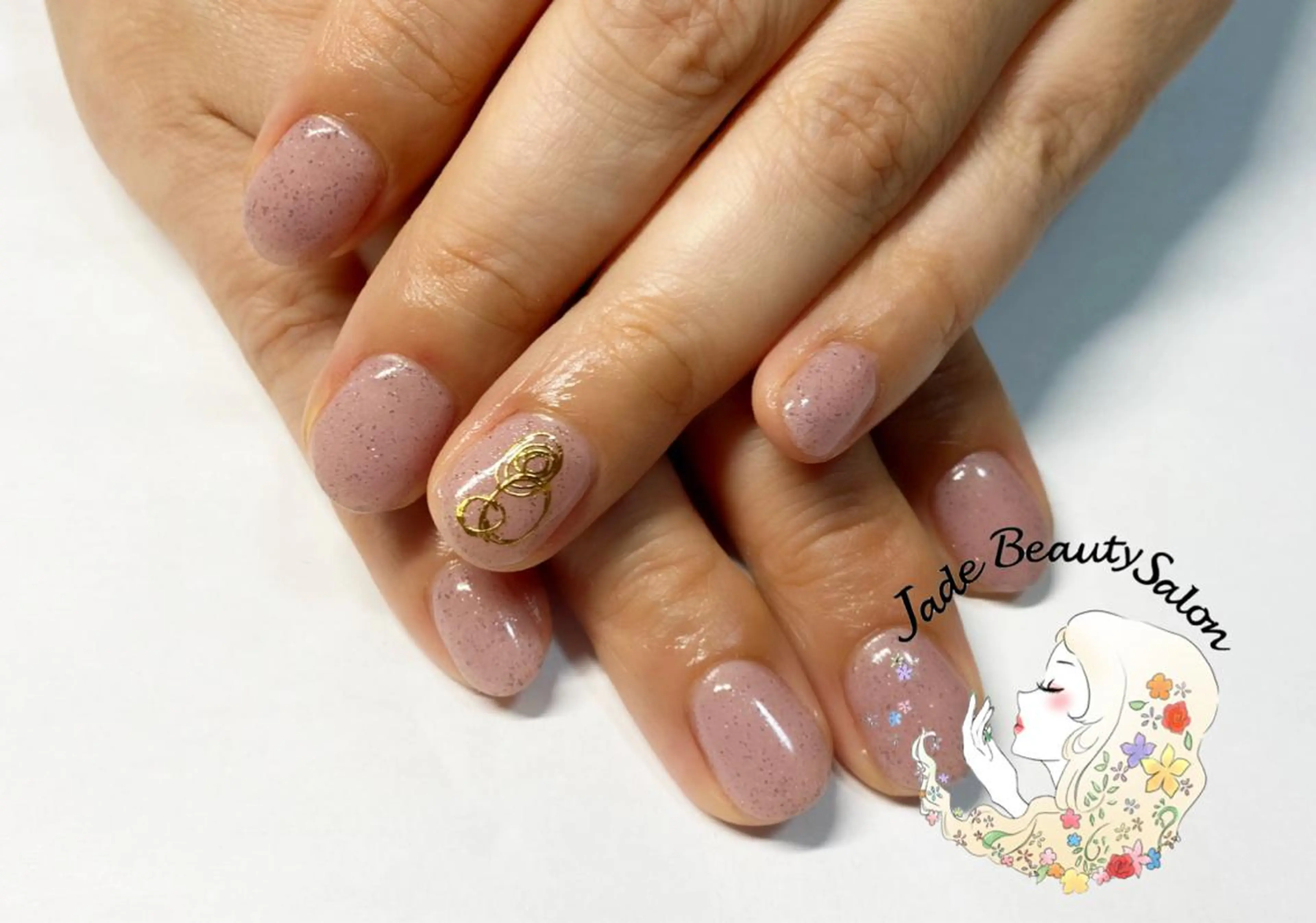 ショート ネイル ジェルネイル ワンカラーネイル JadeBeauty Salonのネイルデザイン