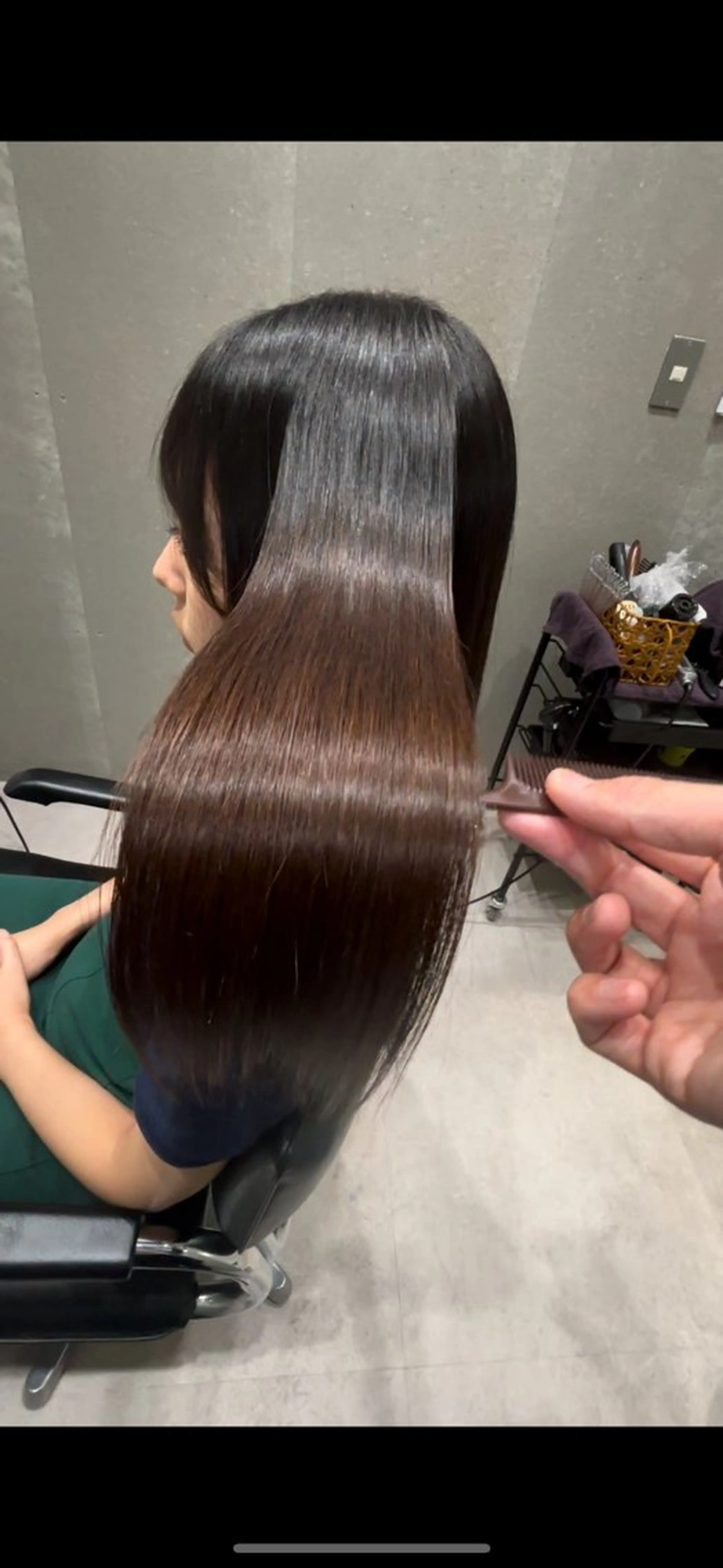 セミロング 髪質改善 トリートメント カット トリートメント GOTODAY  SHAiRE SALON　新宿Aura店所属・髪質改善ヘアケア 艶髪特化/上田のヘアスタイル