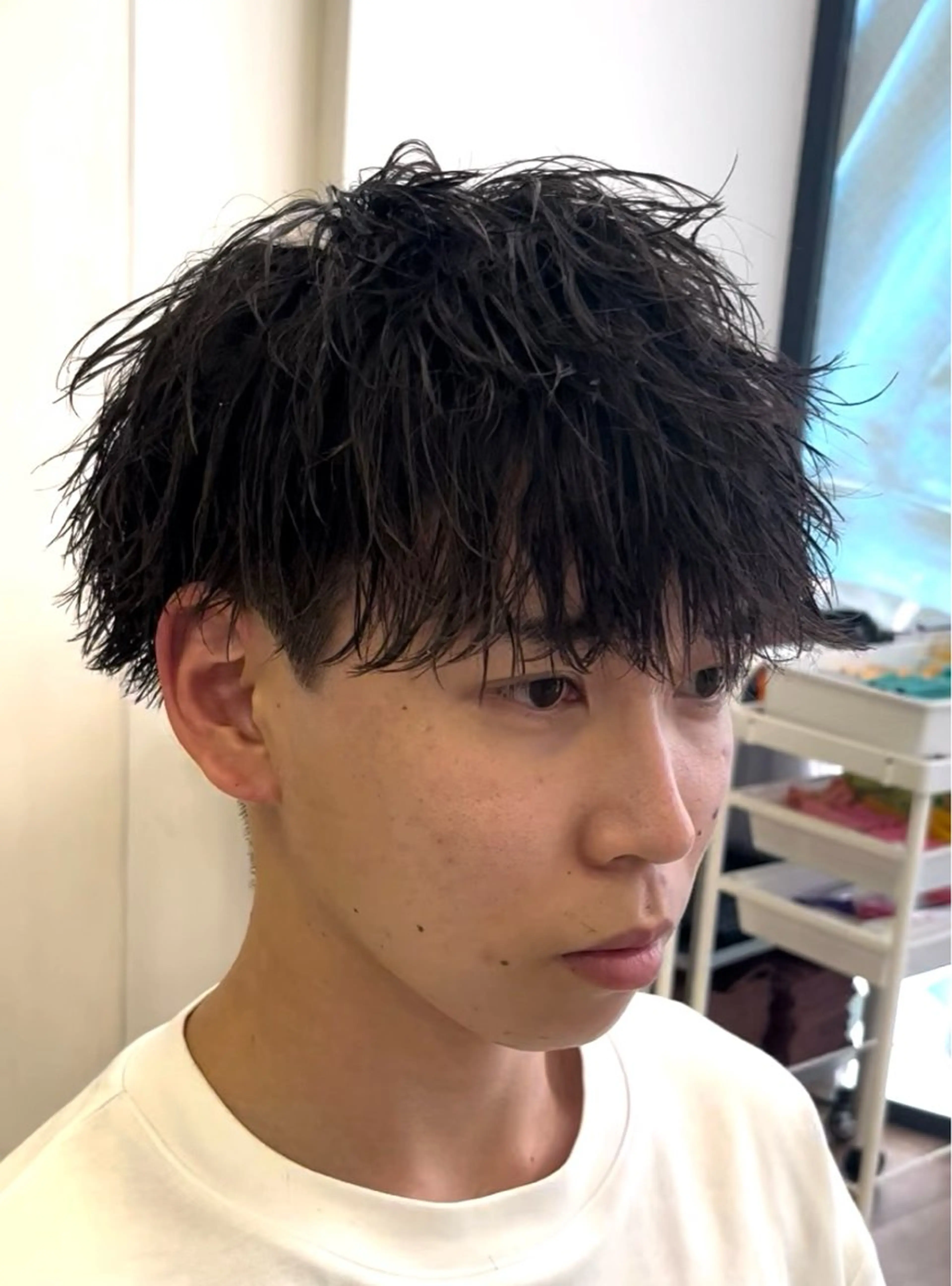 メンズカット+シャドウパーマの写真