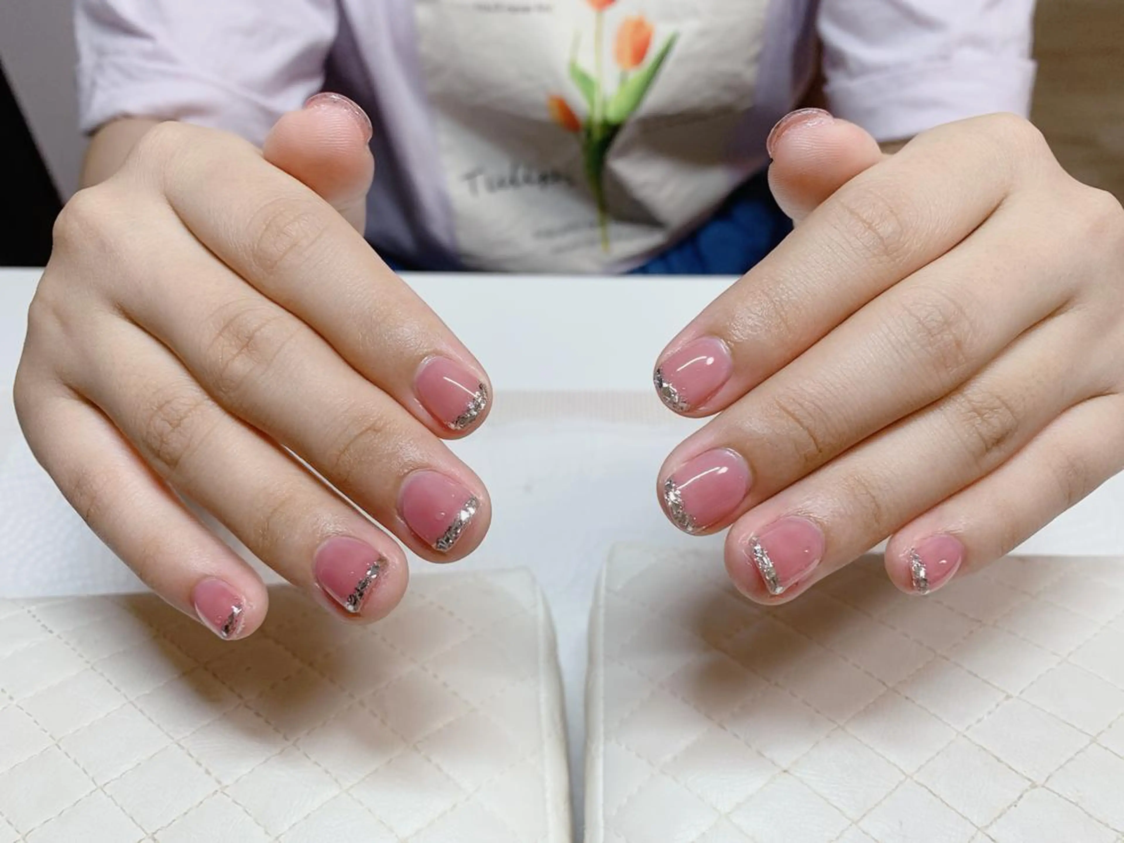 【✨オフ無し✨】【ガラスフレンチ】➕ドライケア➕オイル➕ハンドクリームの写真