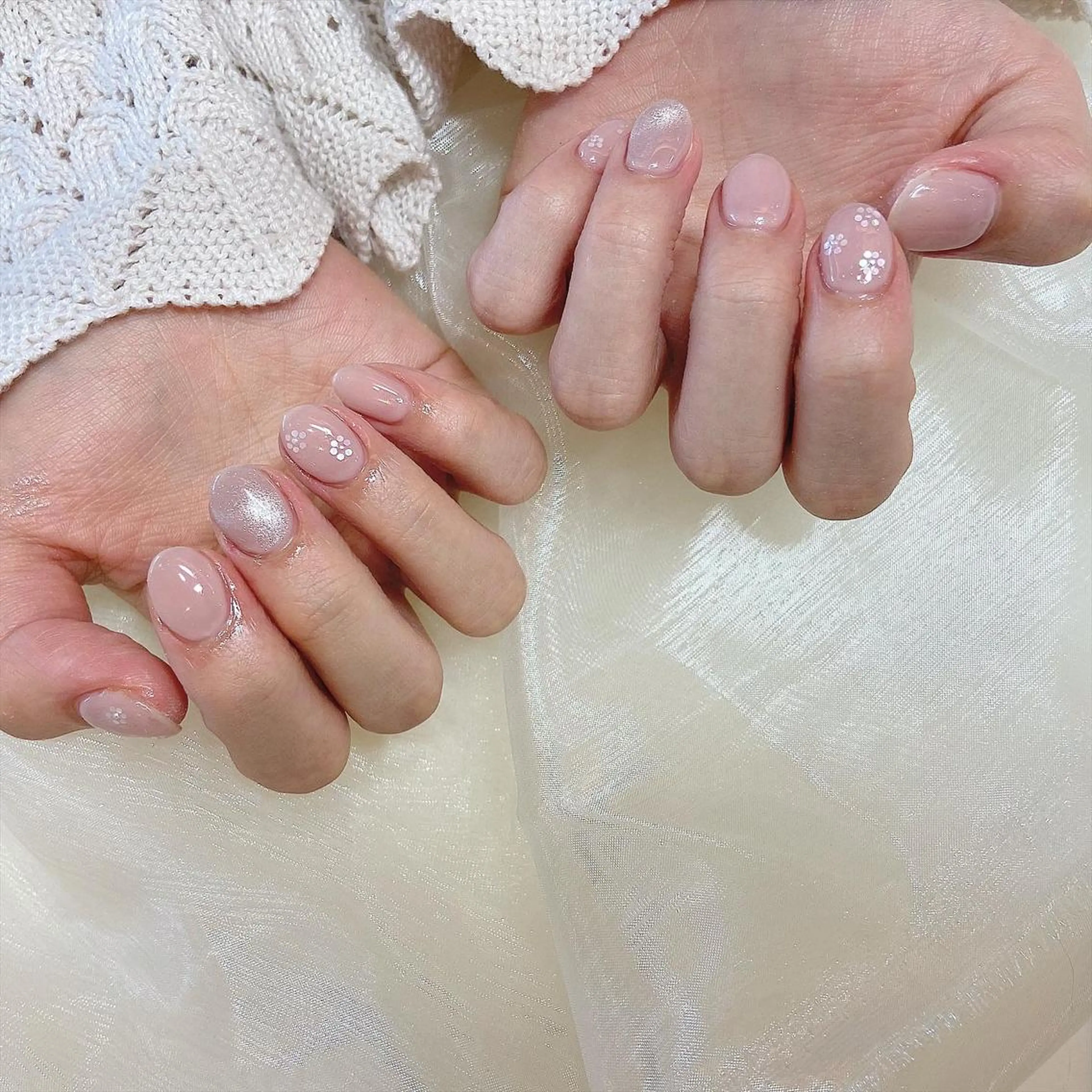 ネイル ハンドネイル 𝕄𝕚𝕪𝕦🤍 自由が丘⌇パラジェルのネイルデザイン