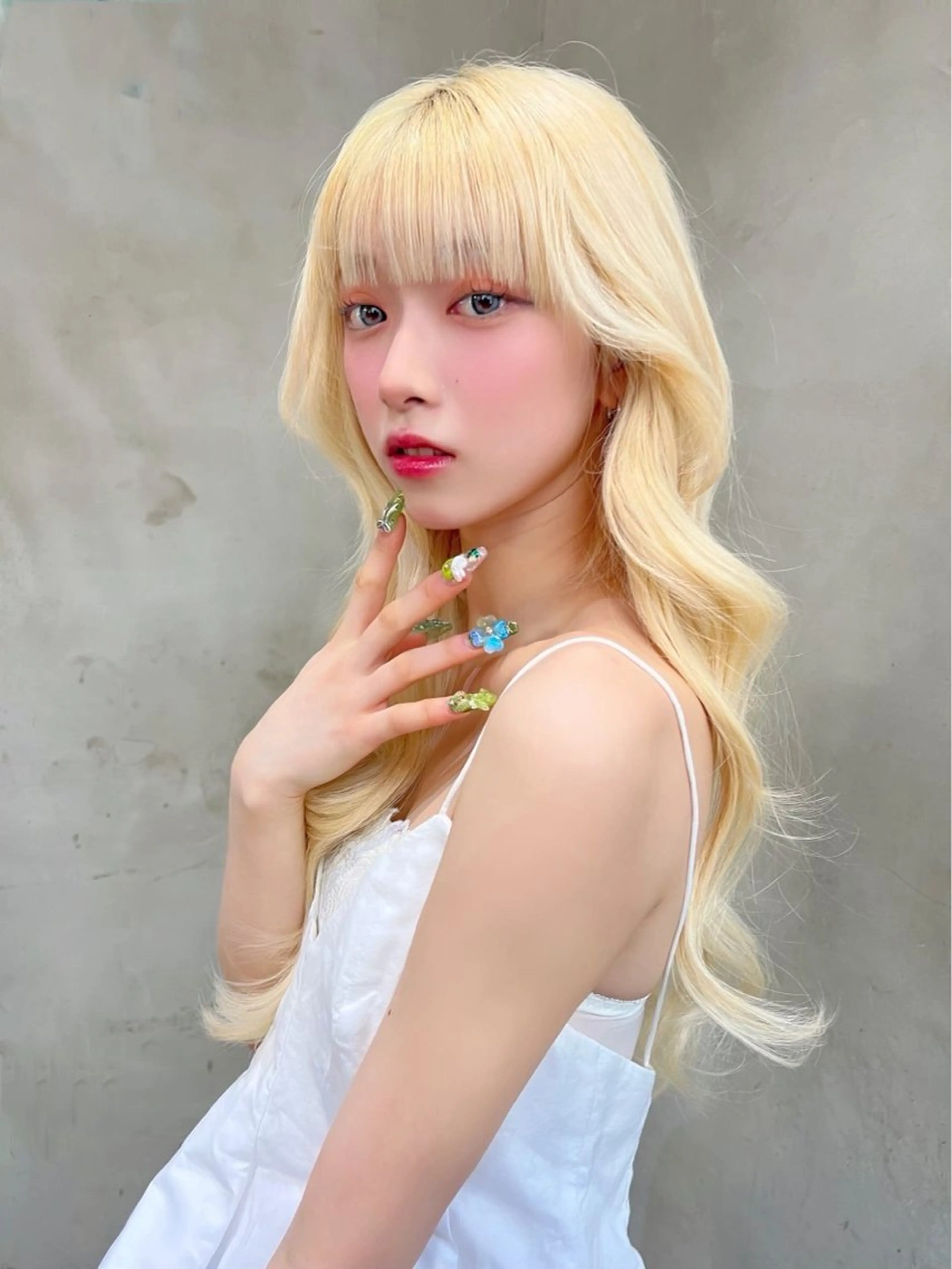 ロング カラー ブリーチ ケアブリーチ メンズ🙆 レディース美髪✨のヘアスタイル