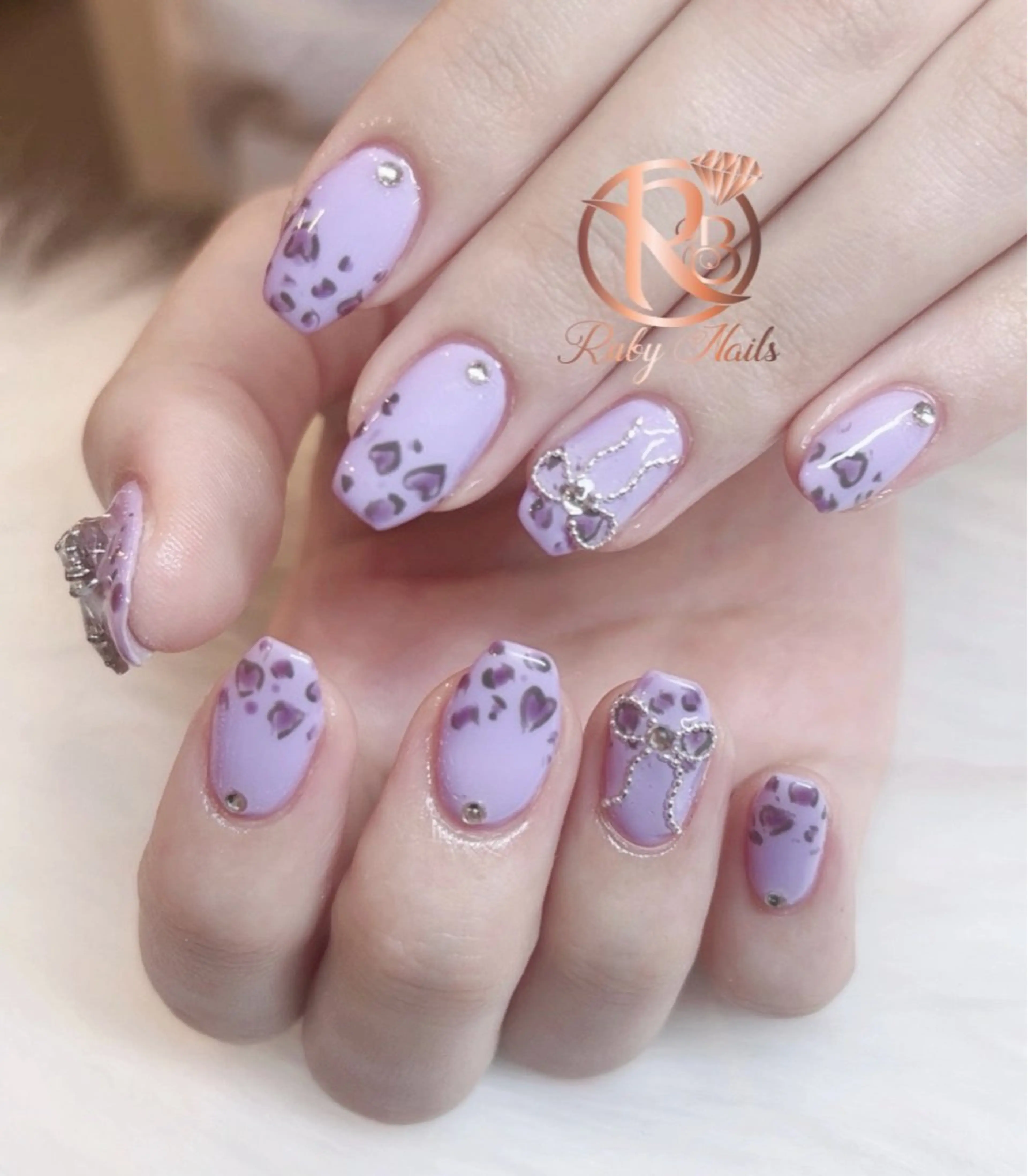 ネイル キラキラネイル マグネットネイル ピンク 春ネイル ハンドネイル RUBY Nail 日暮里店のネイルデザイン