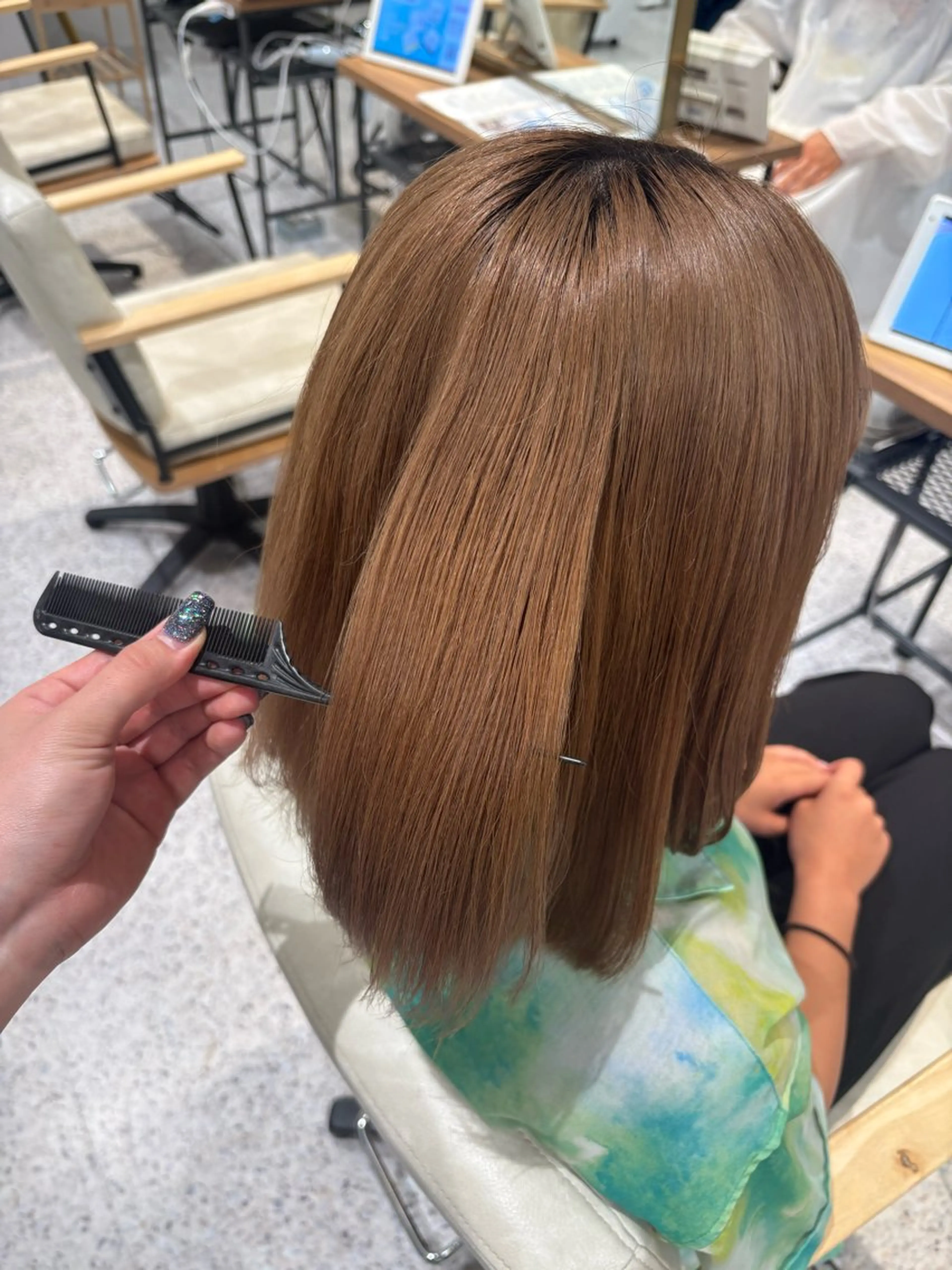 ミディアム カラー ヘアカラー ブリーチ/カラー りん🩷のヘアスタイル
