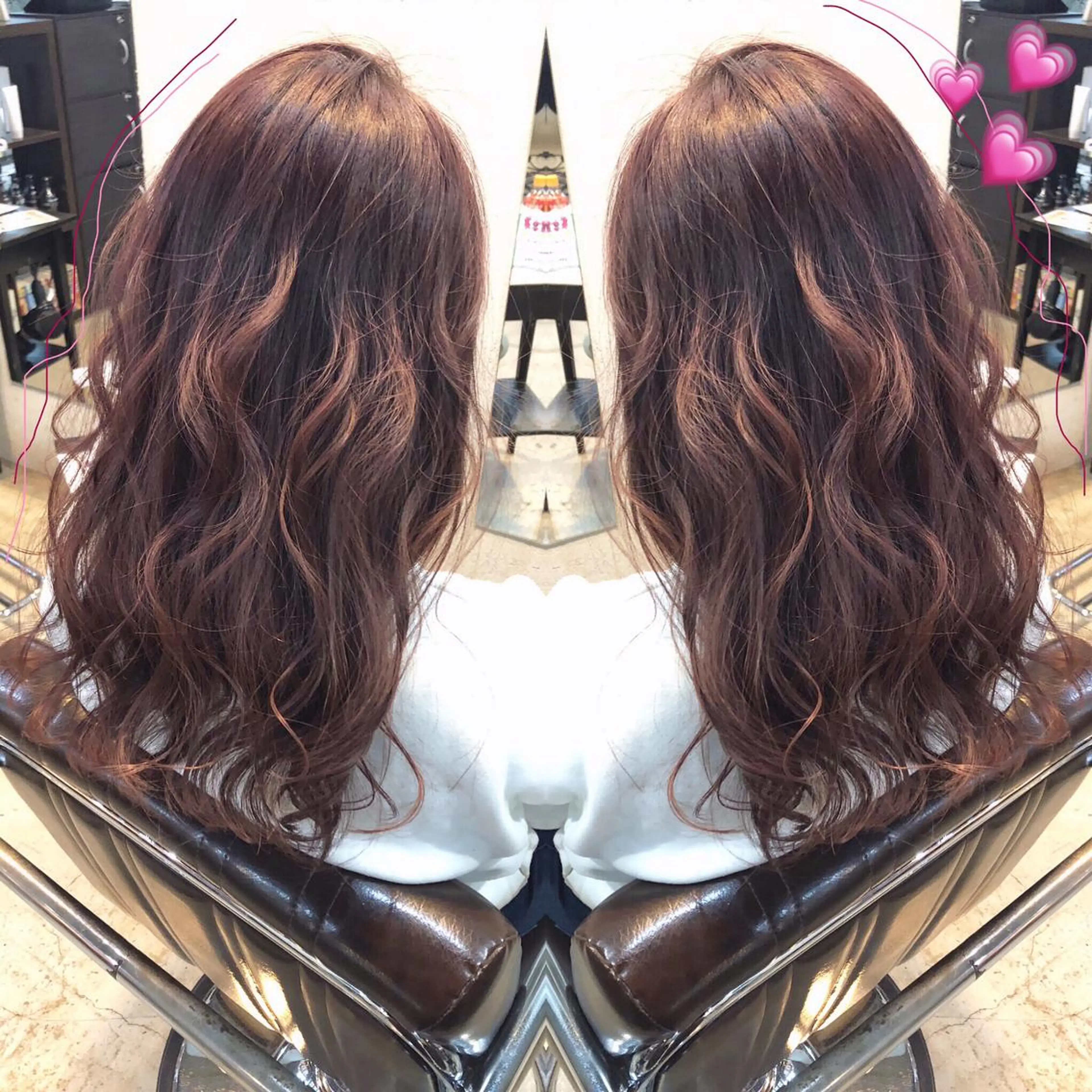 カラー ピンクカラー ピンクパープル 後藤 陽花子のヘアスタイル