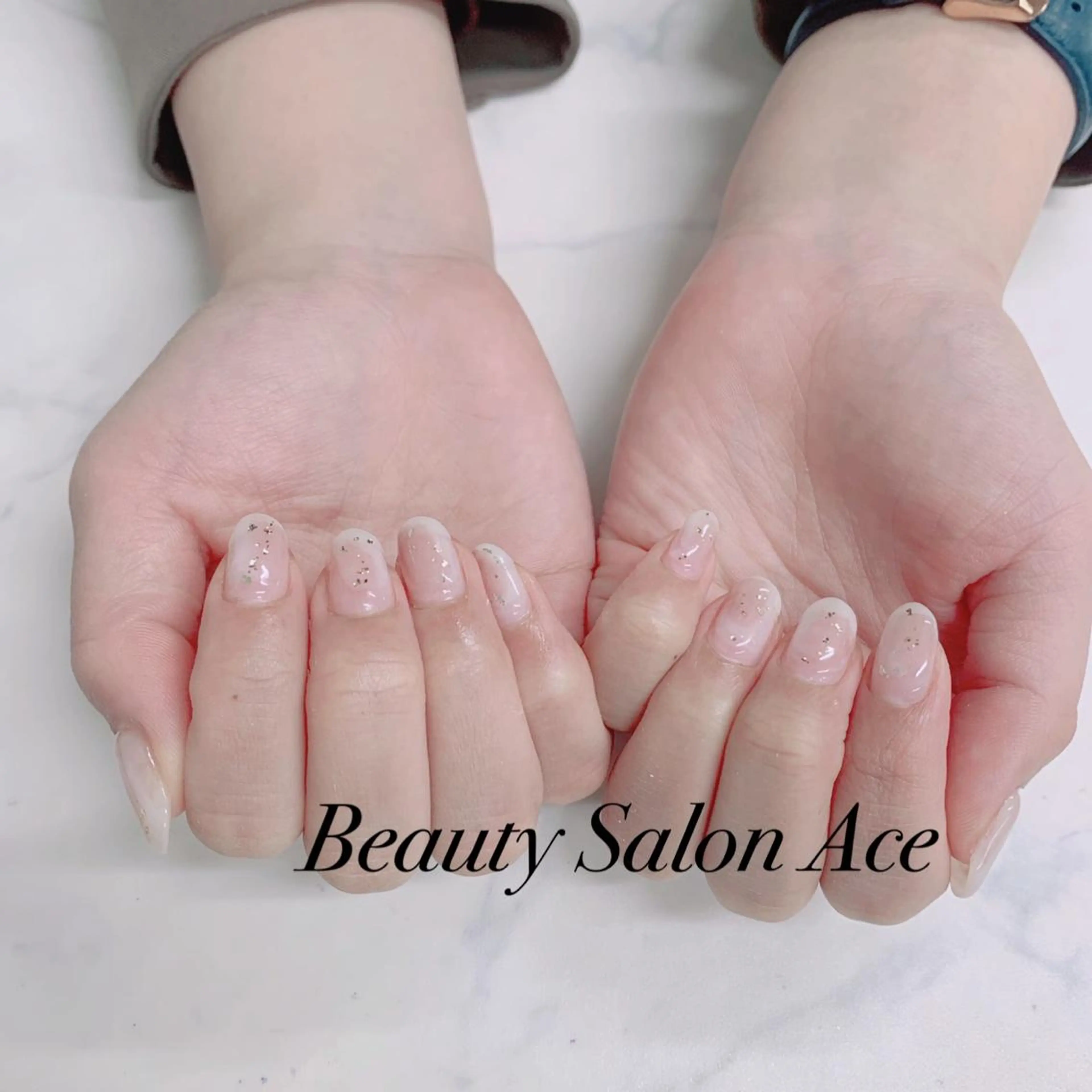 ネイル メンズネイル ニュアンスネイル 春ネイル ハンドネイル Beauty Salon Ace(ネイルサロン エース)所属・池袋フィルイン Ace♡長さだしのネイルデザイン