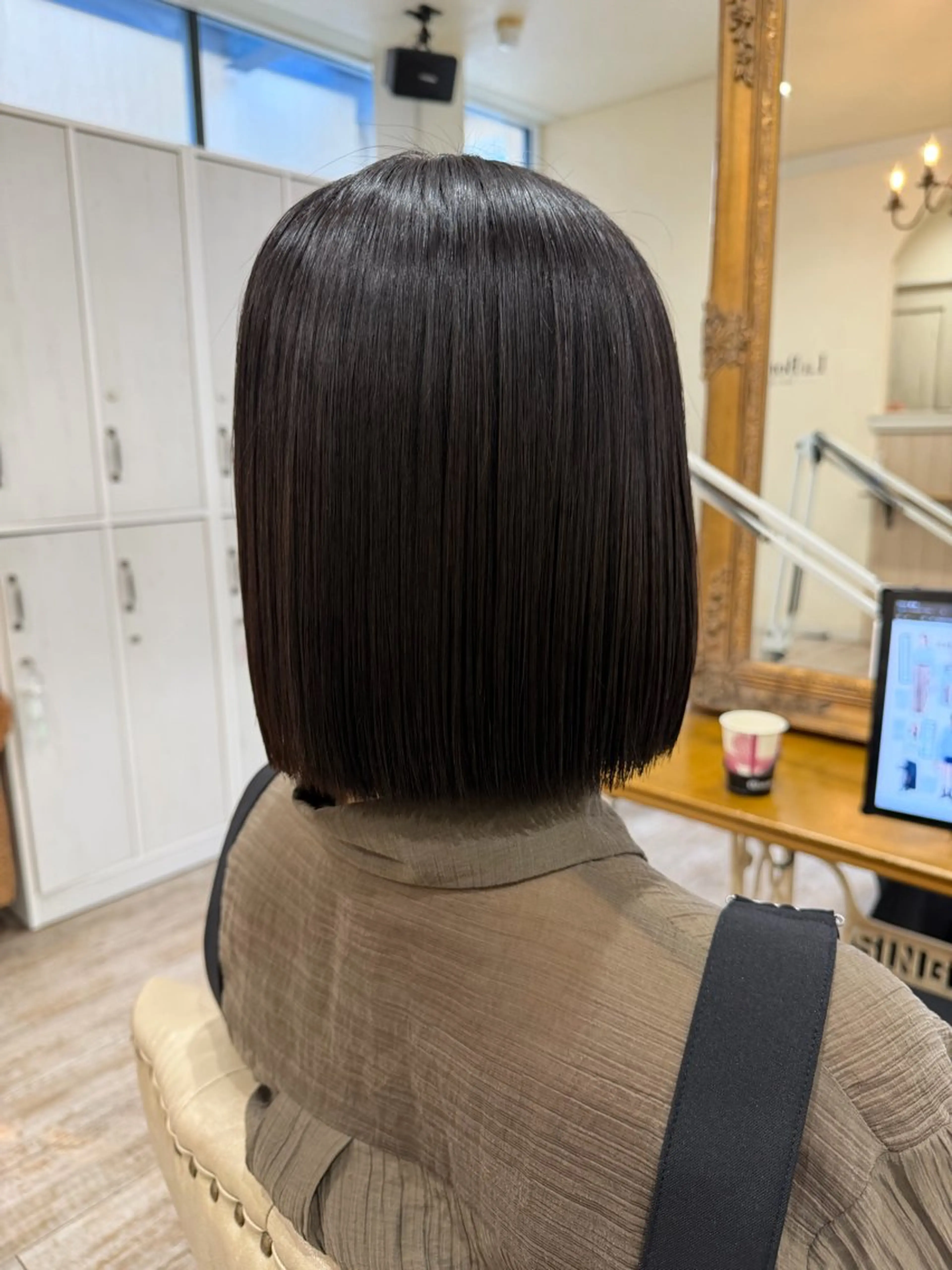 ミディアム カラー ボブ 髪質改善 カット ヘアカラー トリートメント 新越谷noble店長 松本拓也▶◀*.のヘアスタイル